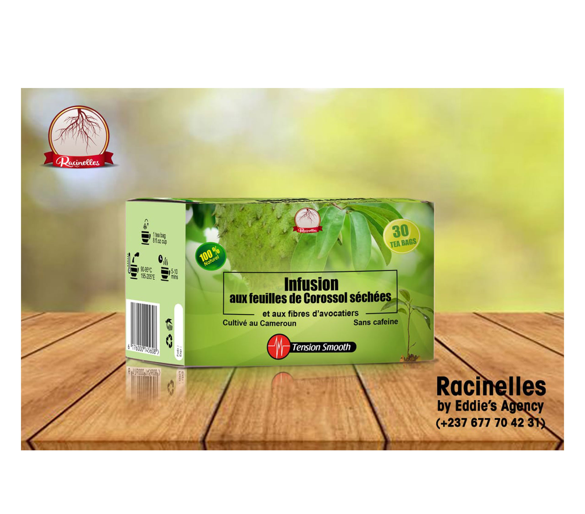 RACCINELLES Infusion Aux Feuilles De corossol Séchées- 30 sachets De Thé 60 gram – GTIN 6176000145608