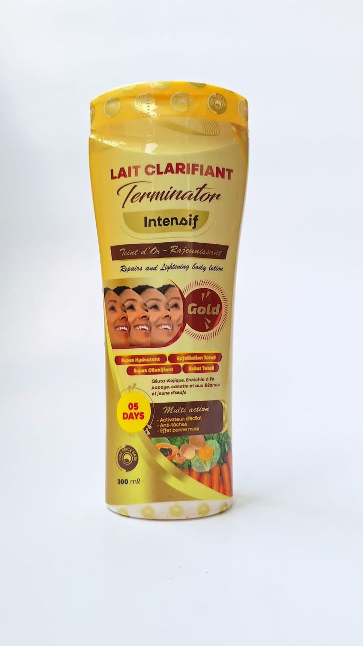 TERMINATOR Lait Clarifiant Intensif Teint d'Or Rajeunissant Gold 300 millilitre – GTIN 6171100200745