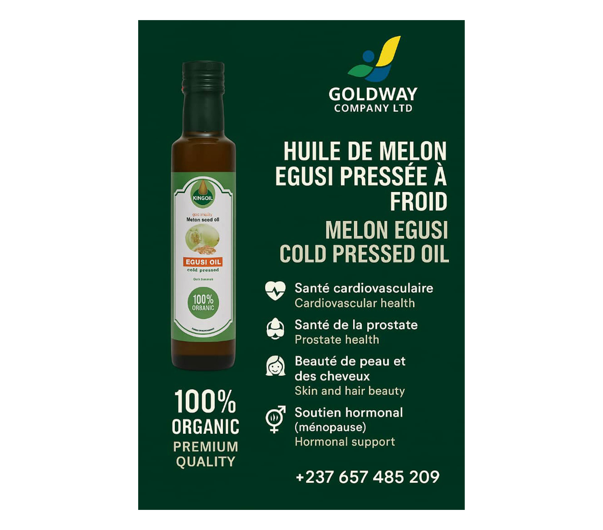 KingOil Huile De Melon-Egusi 250 millilitre – GTIN 6176000094920