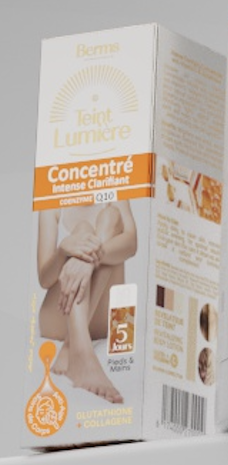 BERMS Teint Lumière Concentré Intense Clarifiant coenzyme Q10 5 jours, Glutathion + Collagène 100 millilitre – GTIN 6174000270290