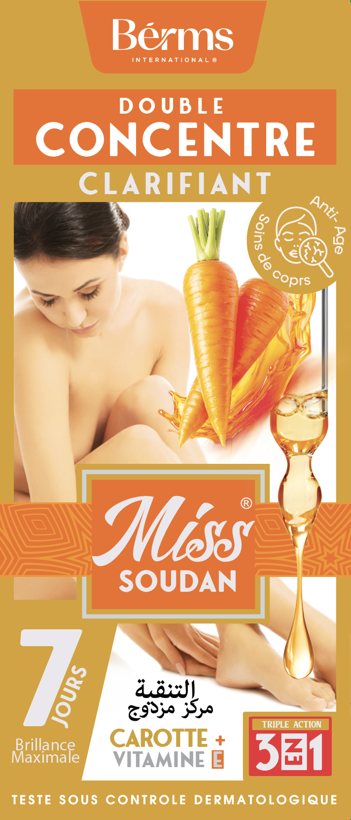 BERMS Miss Soudan Double Concentré Clarifiant Carotte + Vitamine E 125 millilitre – GTIN 6174000270429
