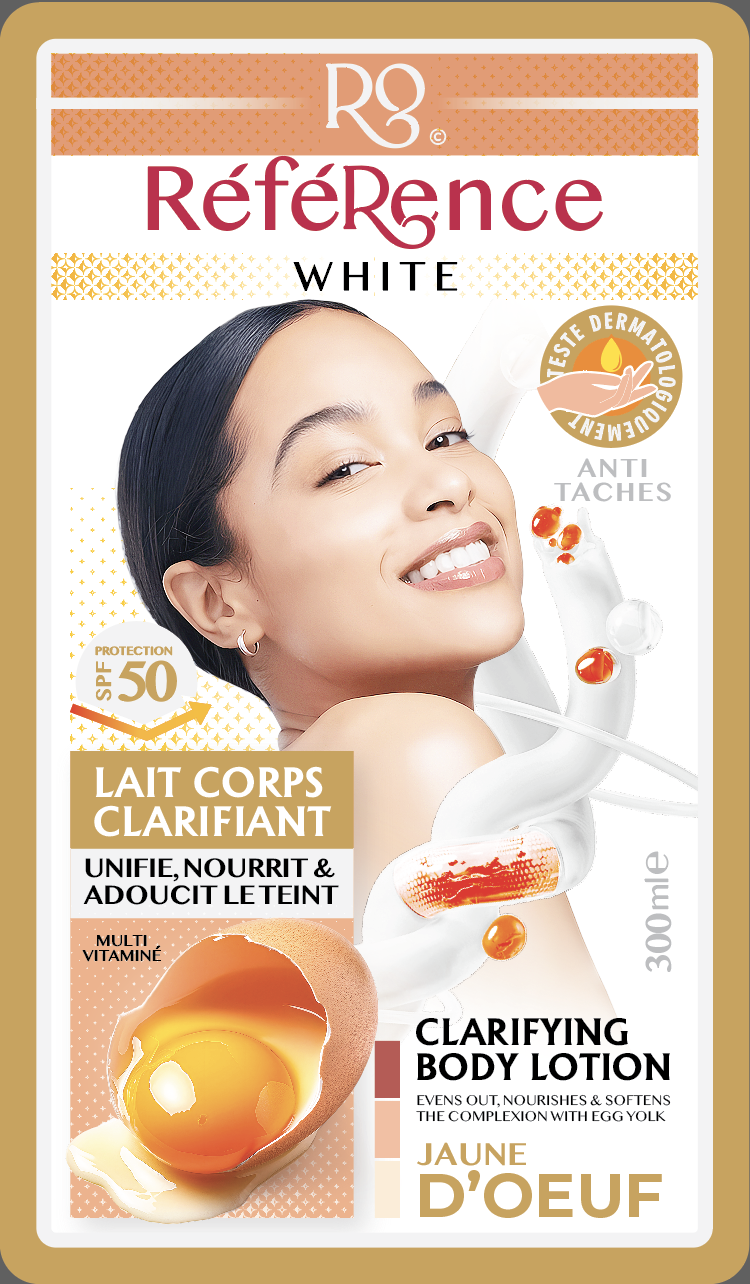 référence White Lait Corps Clarifiant Uniformisant, nourrisant et Adoucissant Jaune d'Oeuf, Multi Vitaminé 300 millilitre – GTIN 6174000270511