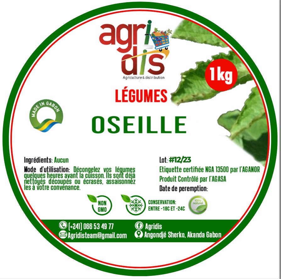 AGRIDIS OSEILLE 1 Kilogram – GTIN 6176000147428