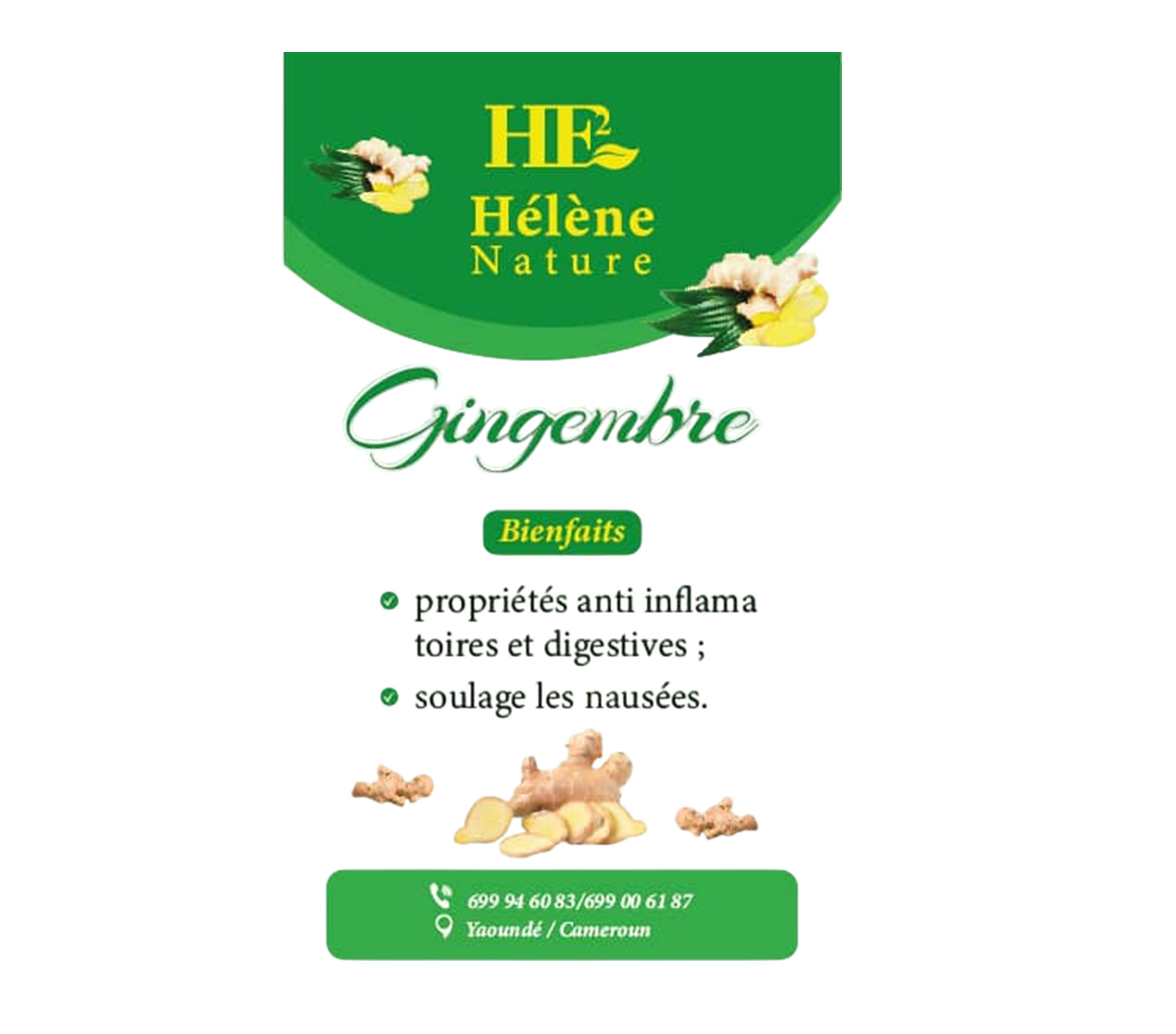 Hélène Nature Gingembre 80 Gram – GTIN 6177000020575