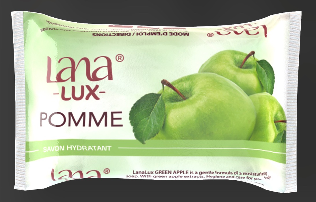 LANALUX Savon Dur Pomme 200gr LANA Bio Cosmetics Savon Dur Pomme 200 Gram – GTIN 6171100180023