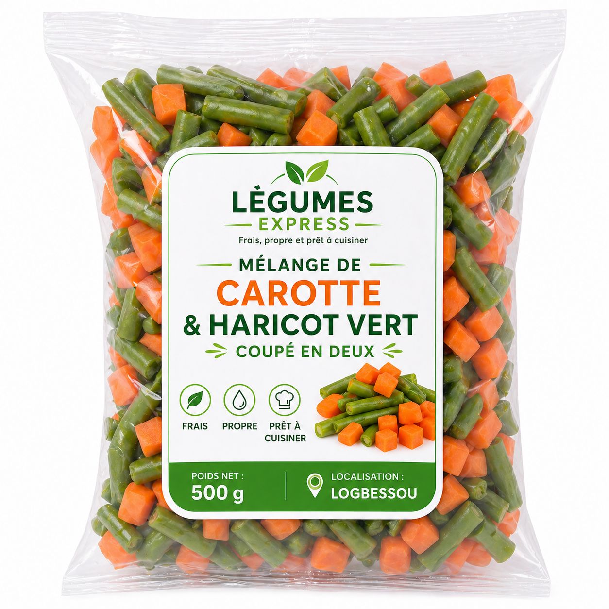 LEGUMES EXPRESS Carotte Et Haricot Vert 500 gram – GTIN 6174000353047