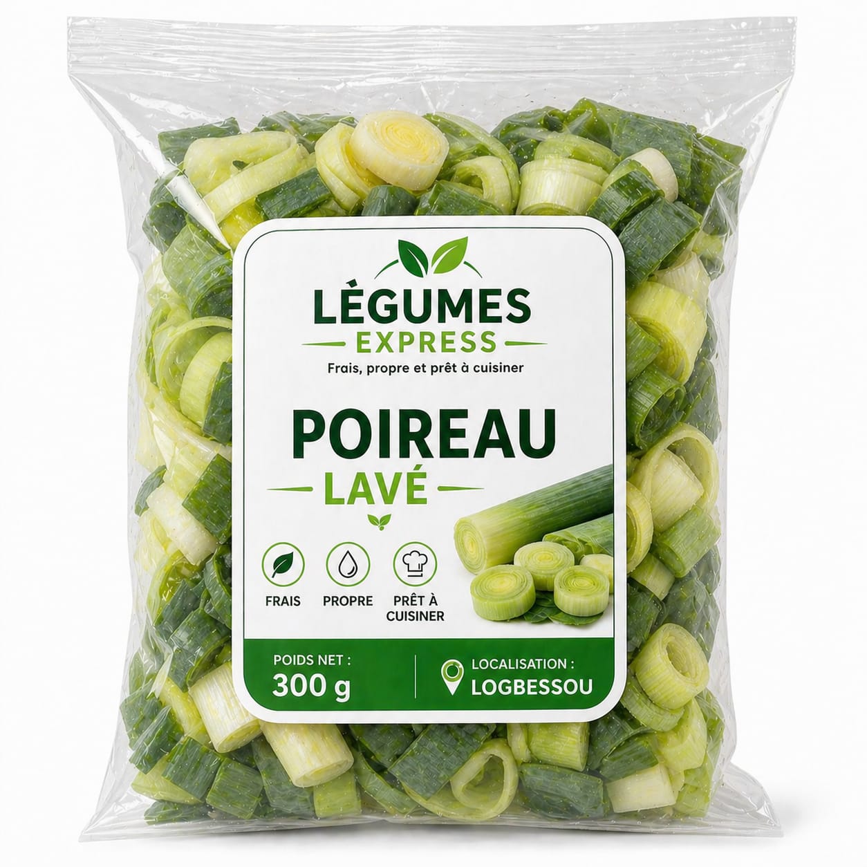 LEGUMES EXPRESS Poireau lavé 300 gram – GTIN 6174000353085