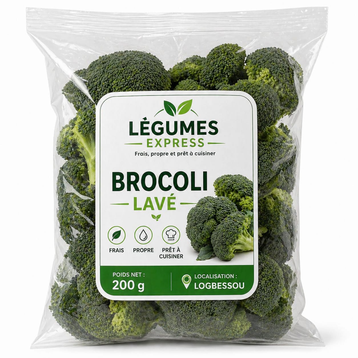 LEGUMES EXPRESS Brocoli lavé 200 gram – GTIN 6174000353092