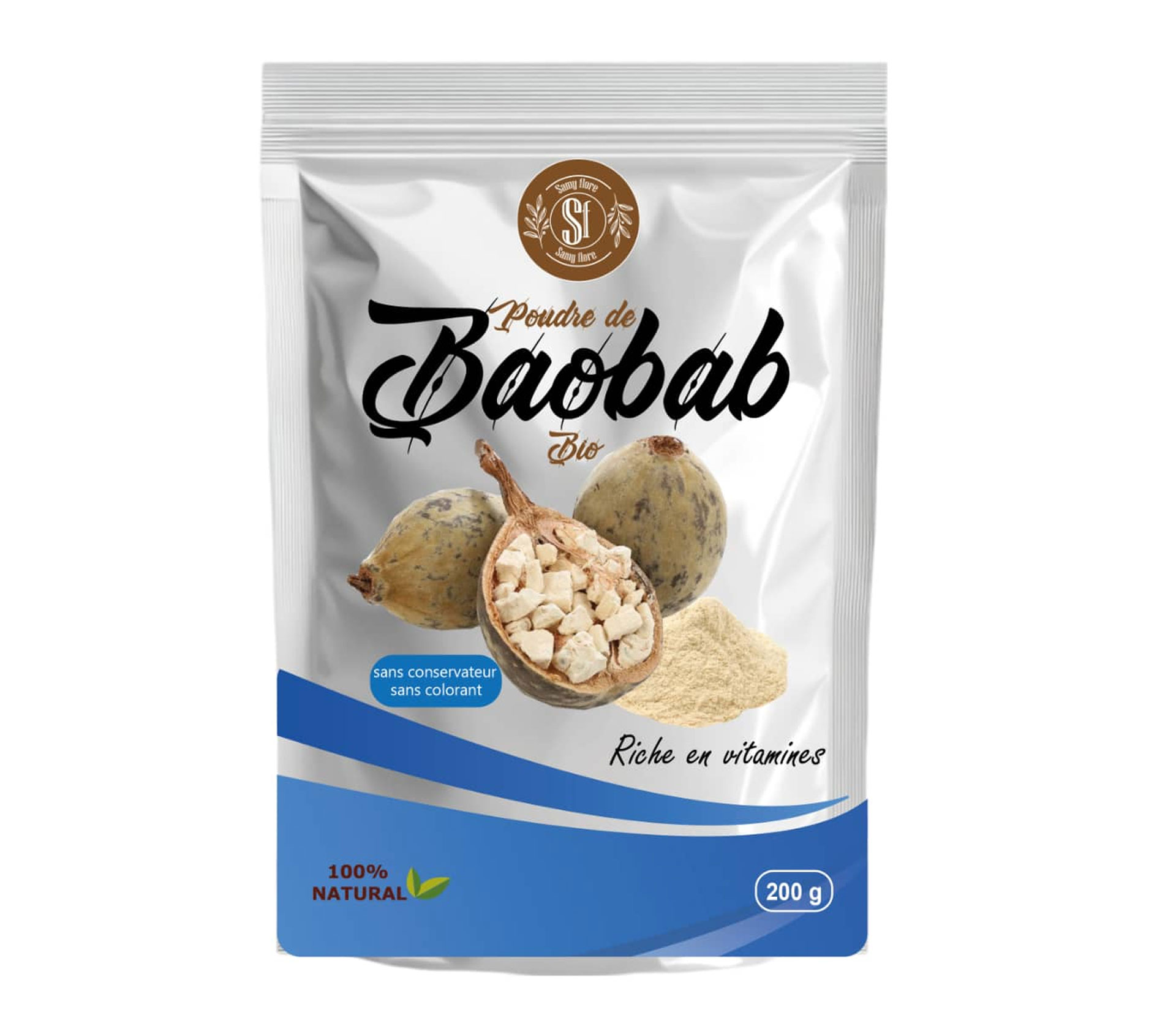 SAMY FLORE Poudre De Baobab 100% Natural 200 gram – GTIN 6176000152620
