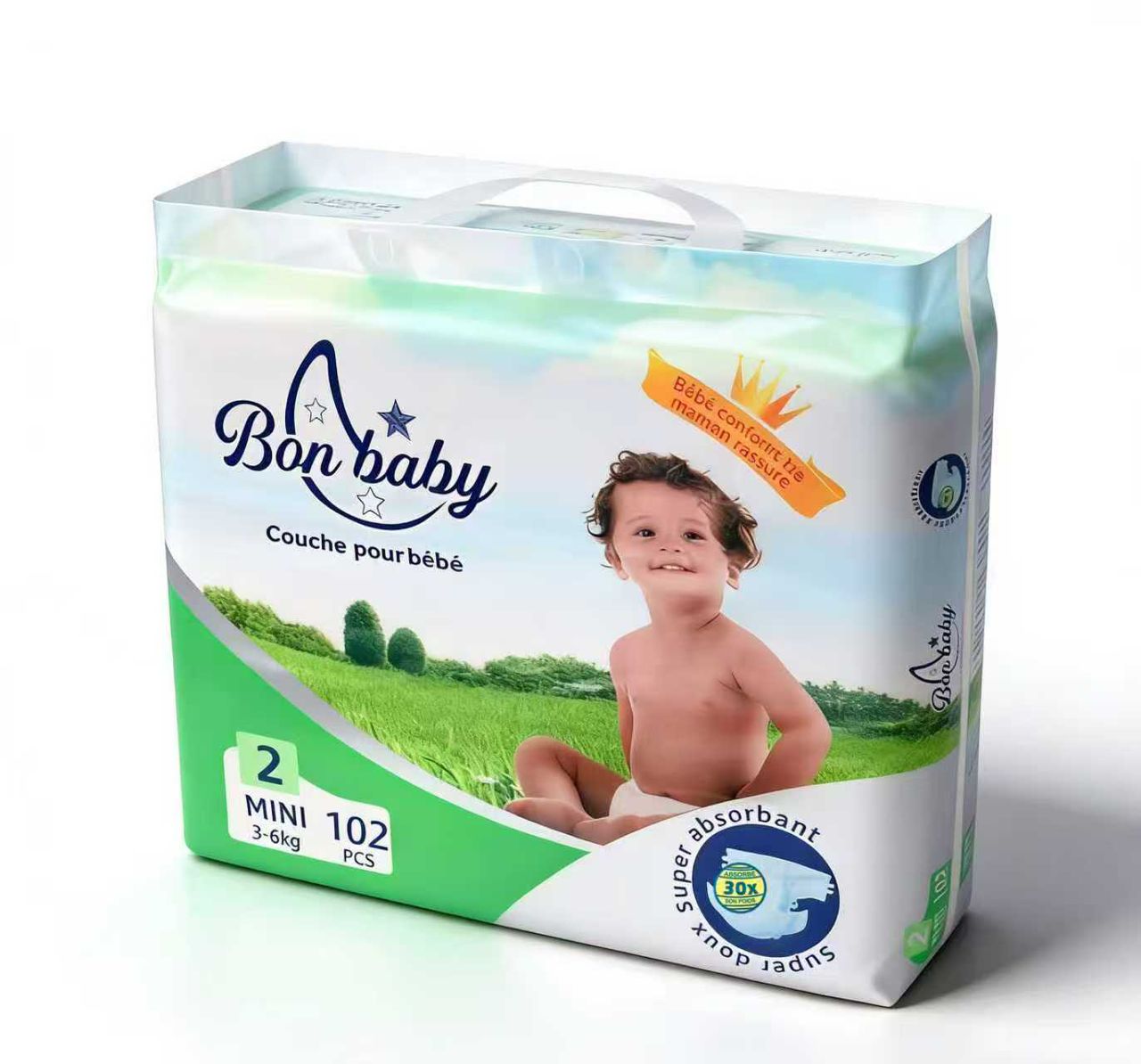 BONJOURS Couche Pour Bébé 102 piece – GTIN 6174000291059