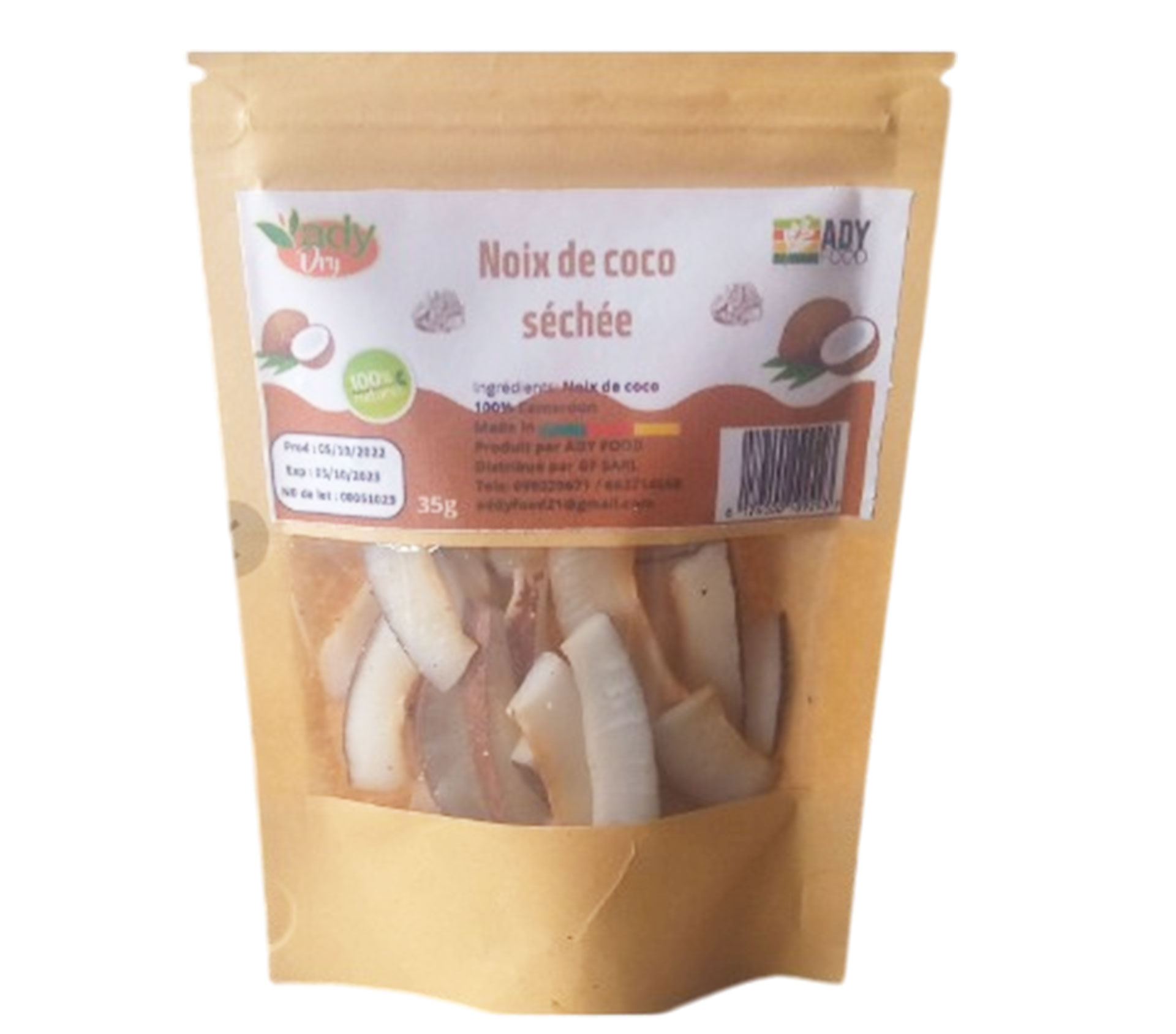 ADY FOOD ADY DRY Fruits séchés Noix de coco 70 gram – GTIN 6174000109439