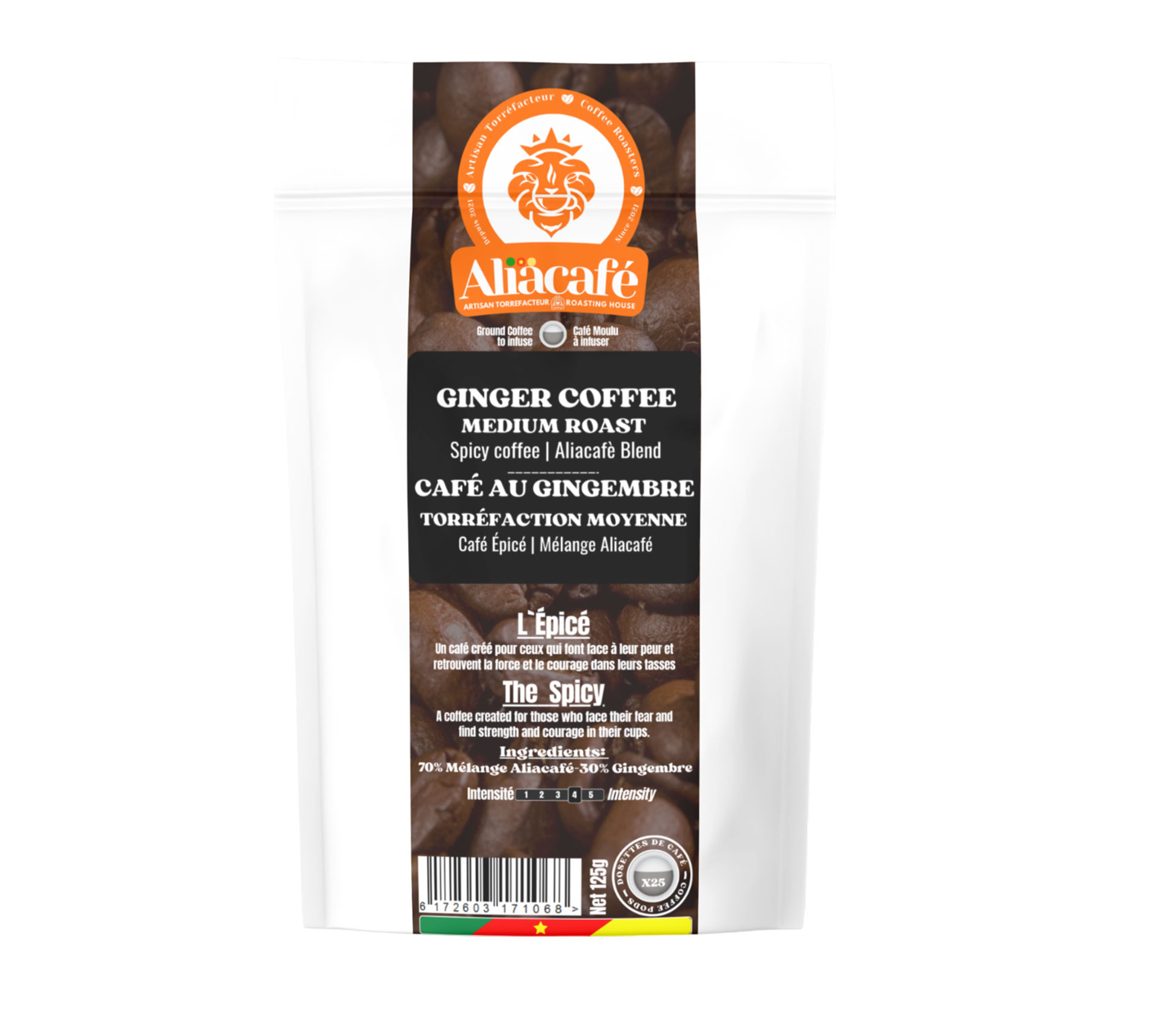 Aliacafé café - Moulu/Infusé Café au Gingembre Café Épicé 125 Gram – GTIN 6176000151944