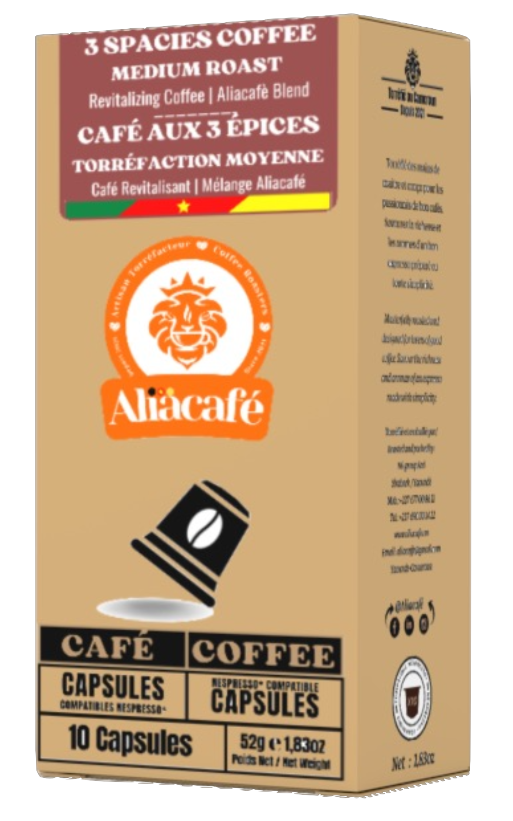 Aliacafé Café - Capsules/Pods Café Aux 3Épices Café Revitalisant 52 gram – GTIN 6176000151982