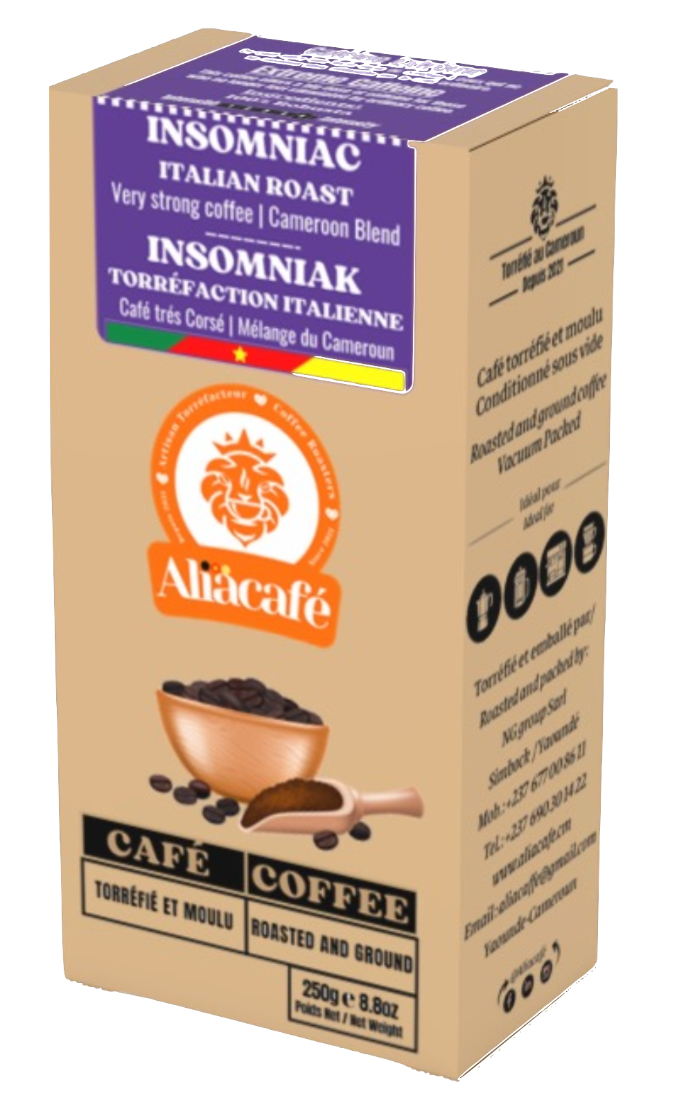 Aliacafé Café - Grains/Moulus Insomniak Extrême Caféine 250 gram – GTIN 6176000151999