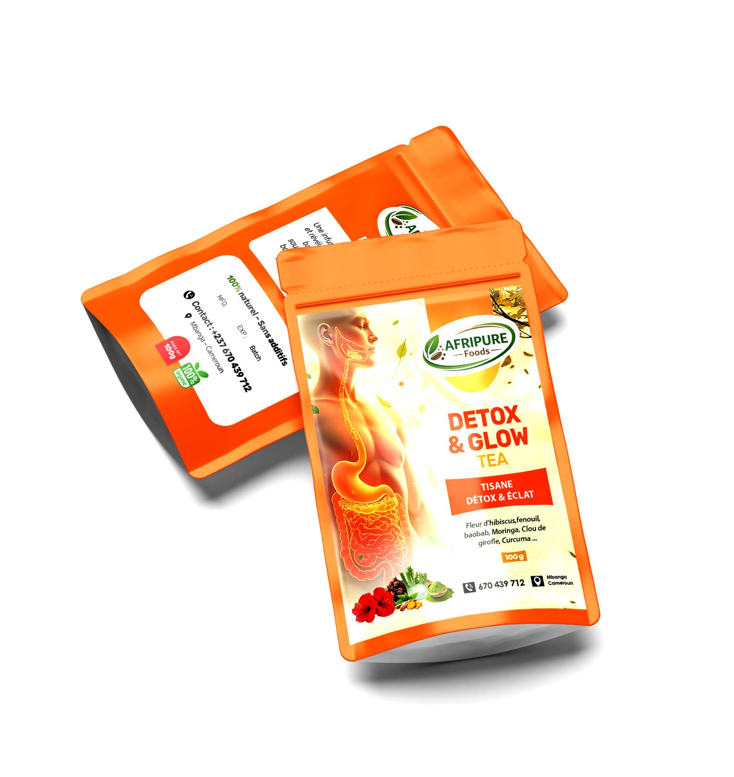 AFRIPURE FOODS Detox & Glow Tea 100 gram – GTIN 6176000172512