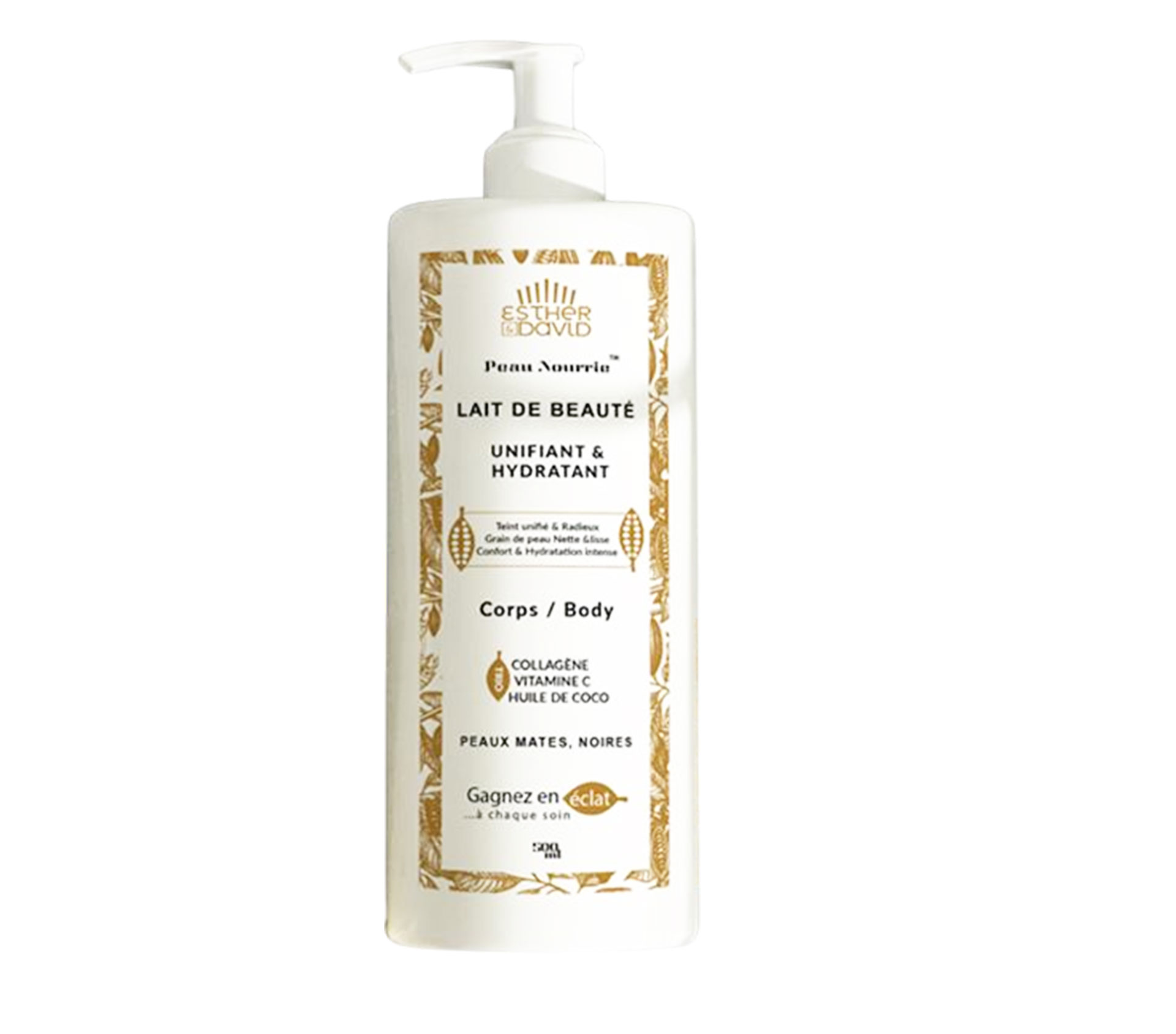 ESTHER&DAVID PEAU NOURRIE LAIT DE BEAUTE UNIFIANT & HYDRATANT 500 millilitre – GTIN 6174000261021