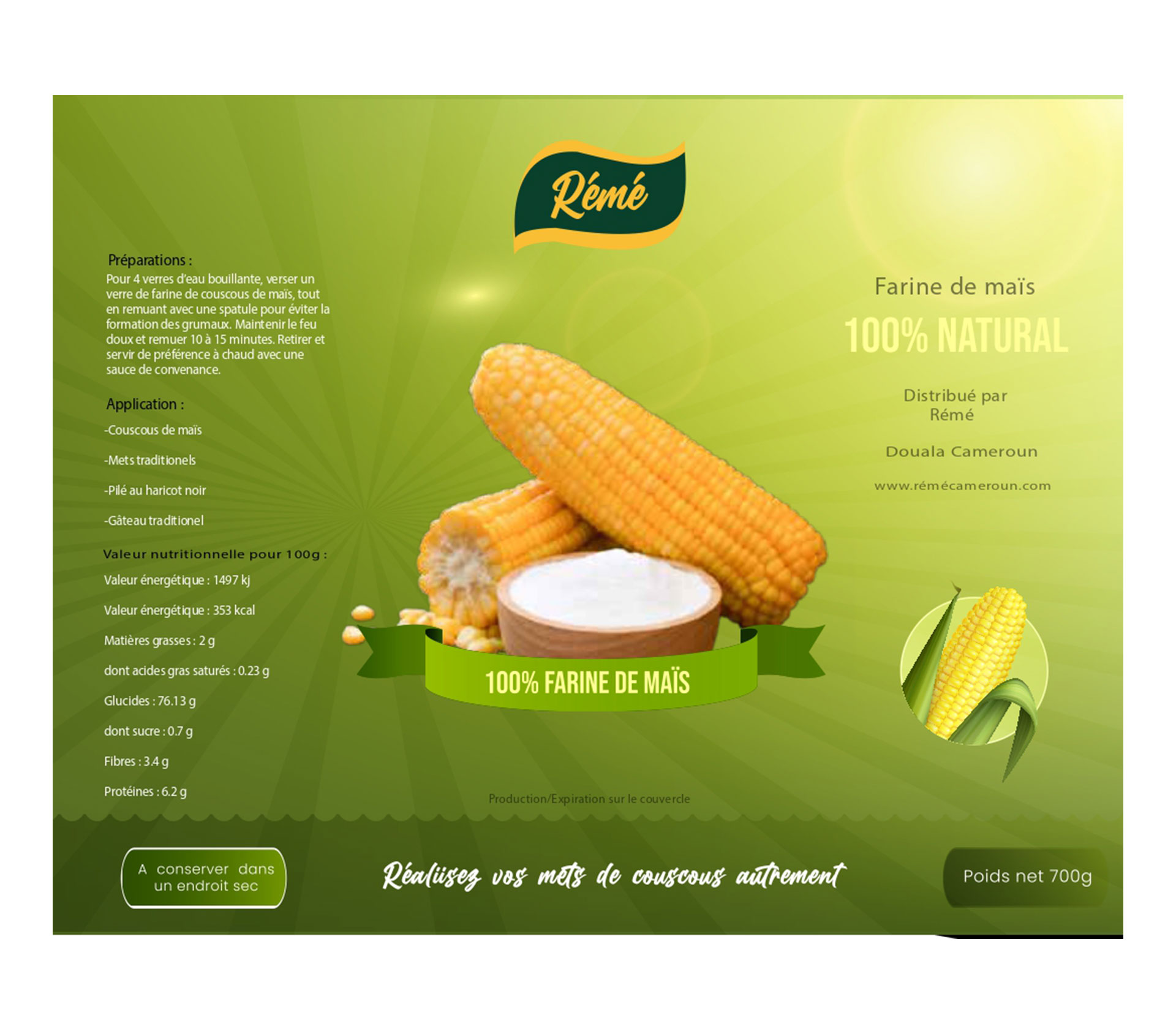 Rémé Brisure de maïs Brisure de maïs Brisure de maïs 700 gram – GTIN 6174000061195