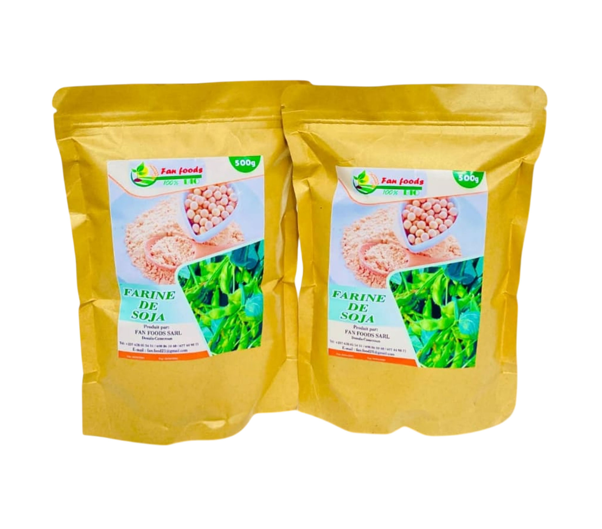 FAN FOODS SARL Farine de Soja 500 Gram – GTIN 6176000039051