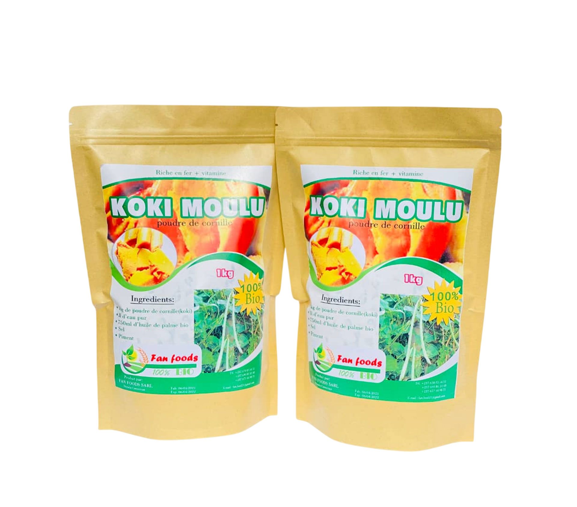 FAN FOODS SARL Farine Koki moulu 500 gram – GTIN 6176000039075