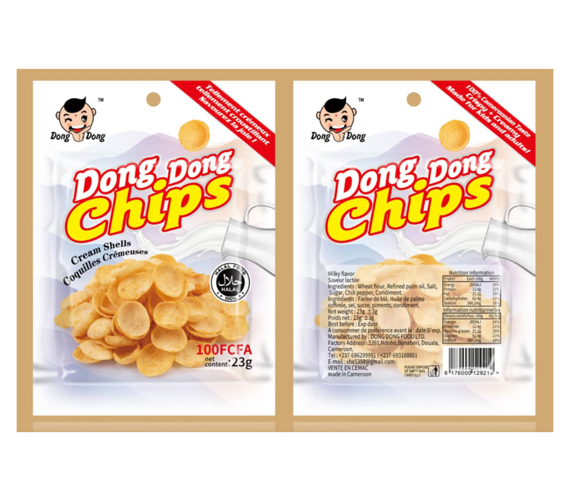 DONG DONG CHIPS Cream Shells Coquilles Crémeuses 23 Gram – GTIN 6176000129226