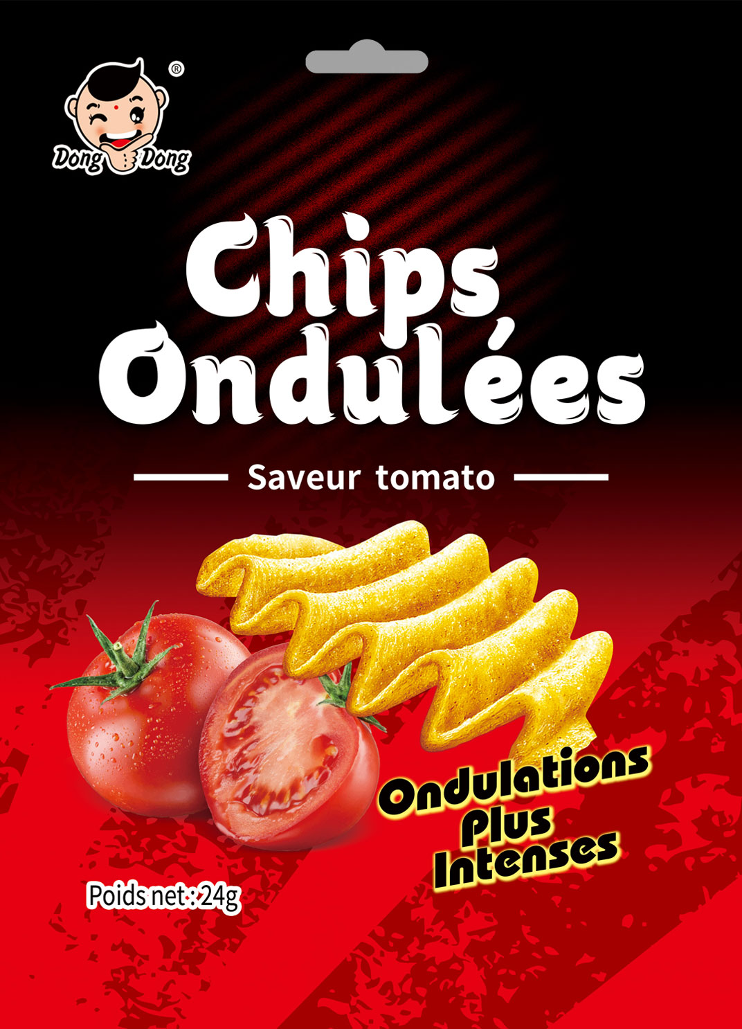 DONG DONG CHIPS ondulées Tomate 24 Gram – GTIN 6176000129288