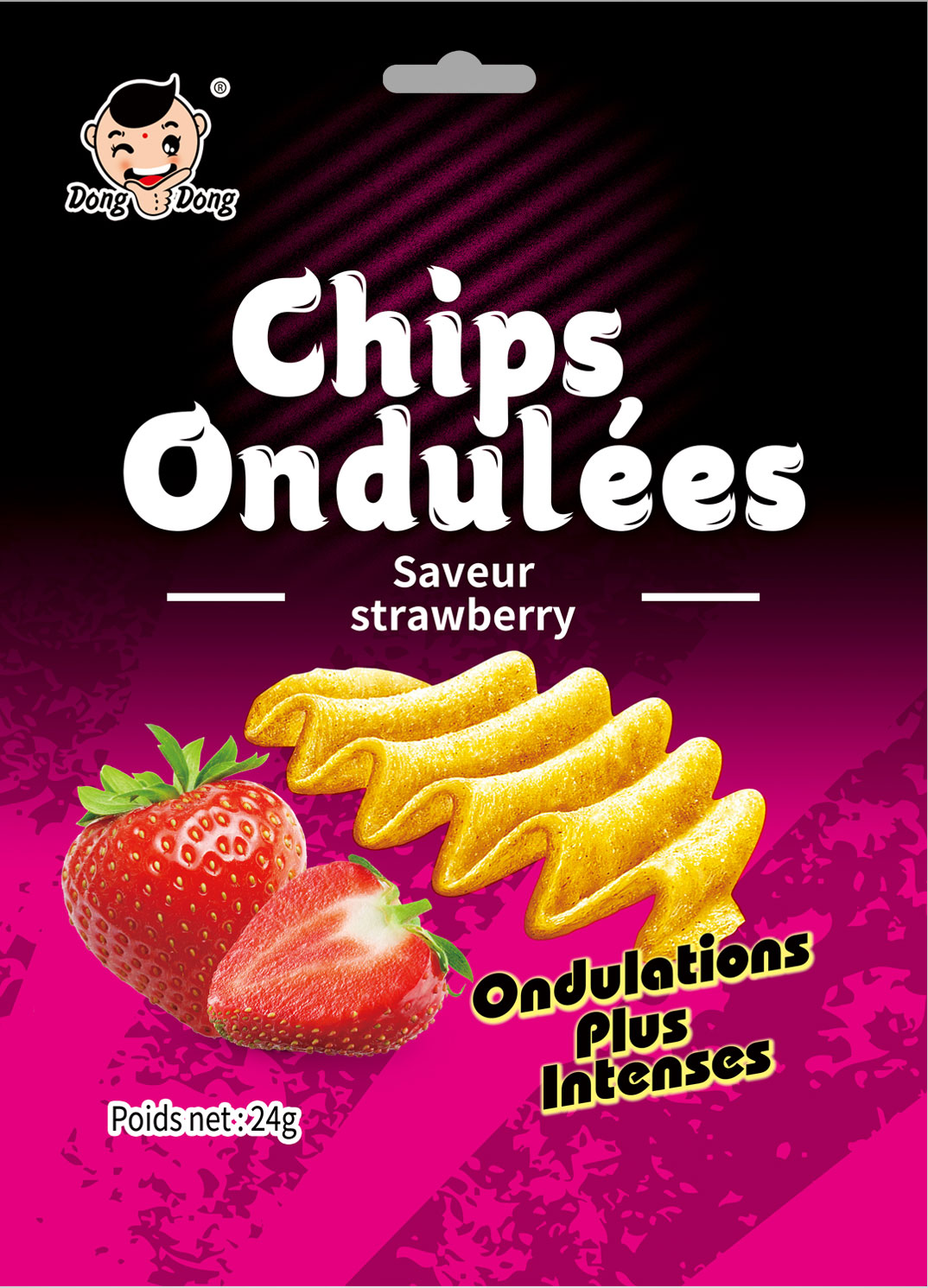 DONG DONG CHIPS ondulées Fraise 24 Gram – GTIN 6176000129295