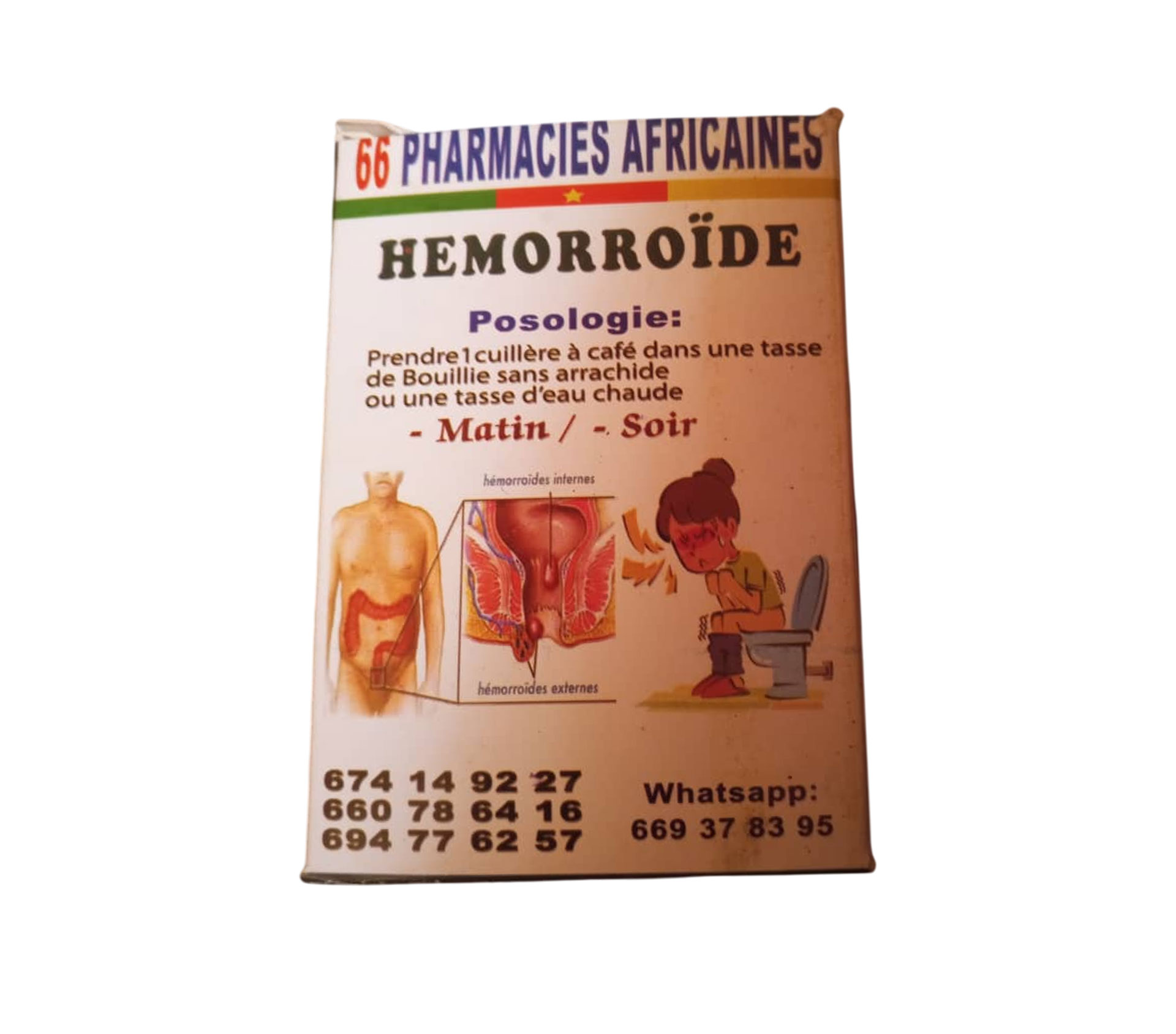66 PHARMACIES AFRICAINES Hémorroïde 30 gram – GTIN 6177000020018