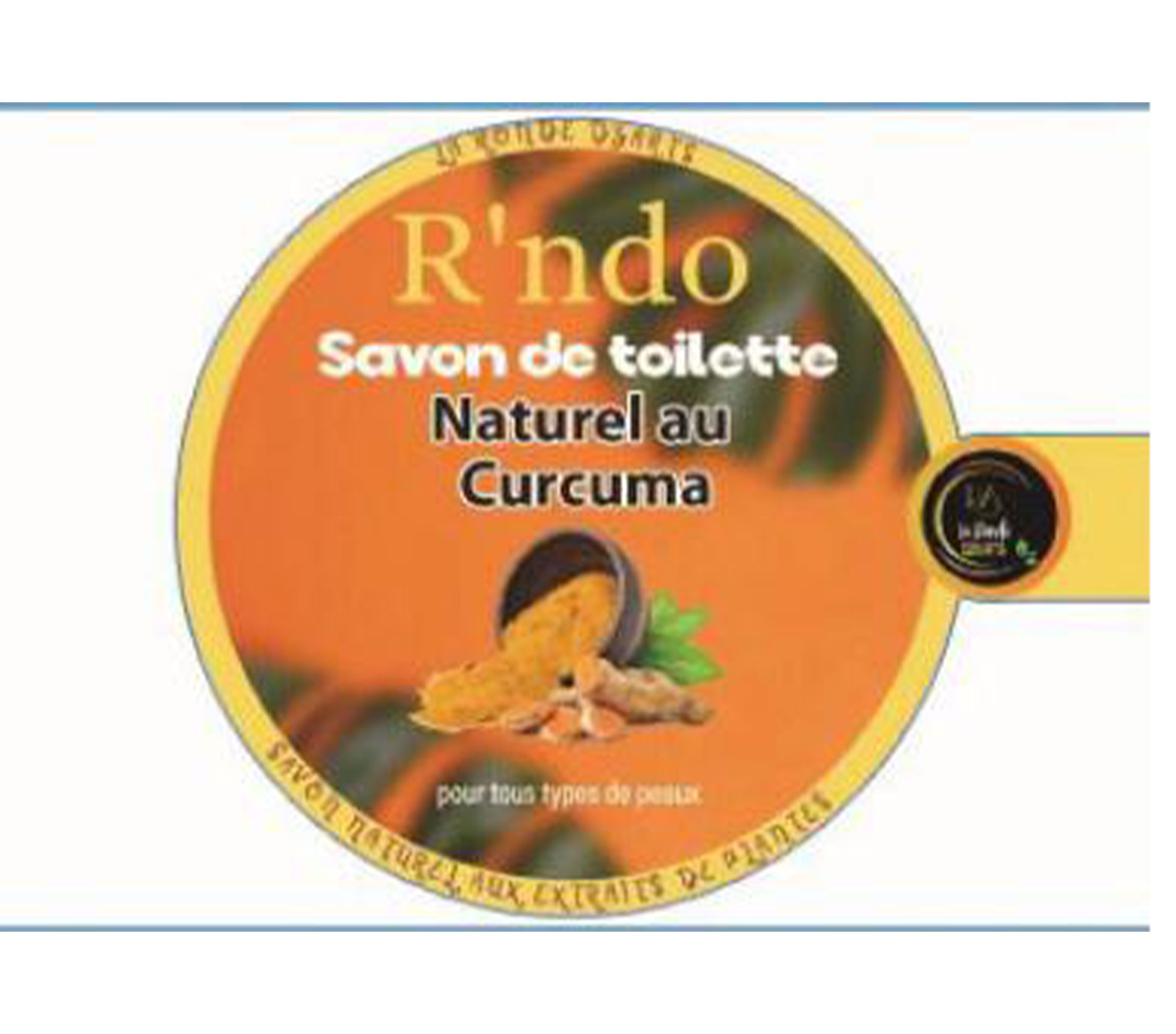 R'NDO Savon De Toilette Naturel Au Curcuma 150 gram – GTIN 6176000153429