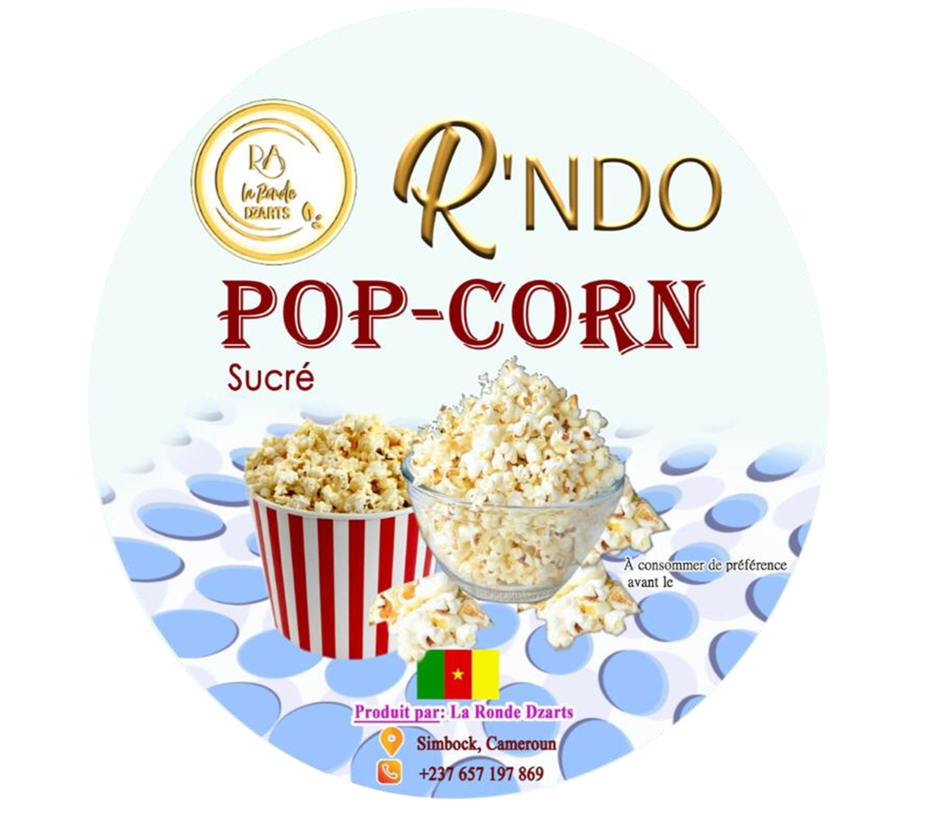 R'NDO Pop-Corn Sucré 35 gram – GTIN 6176000153467