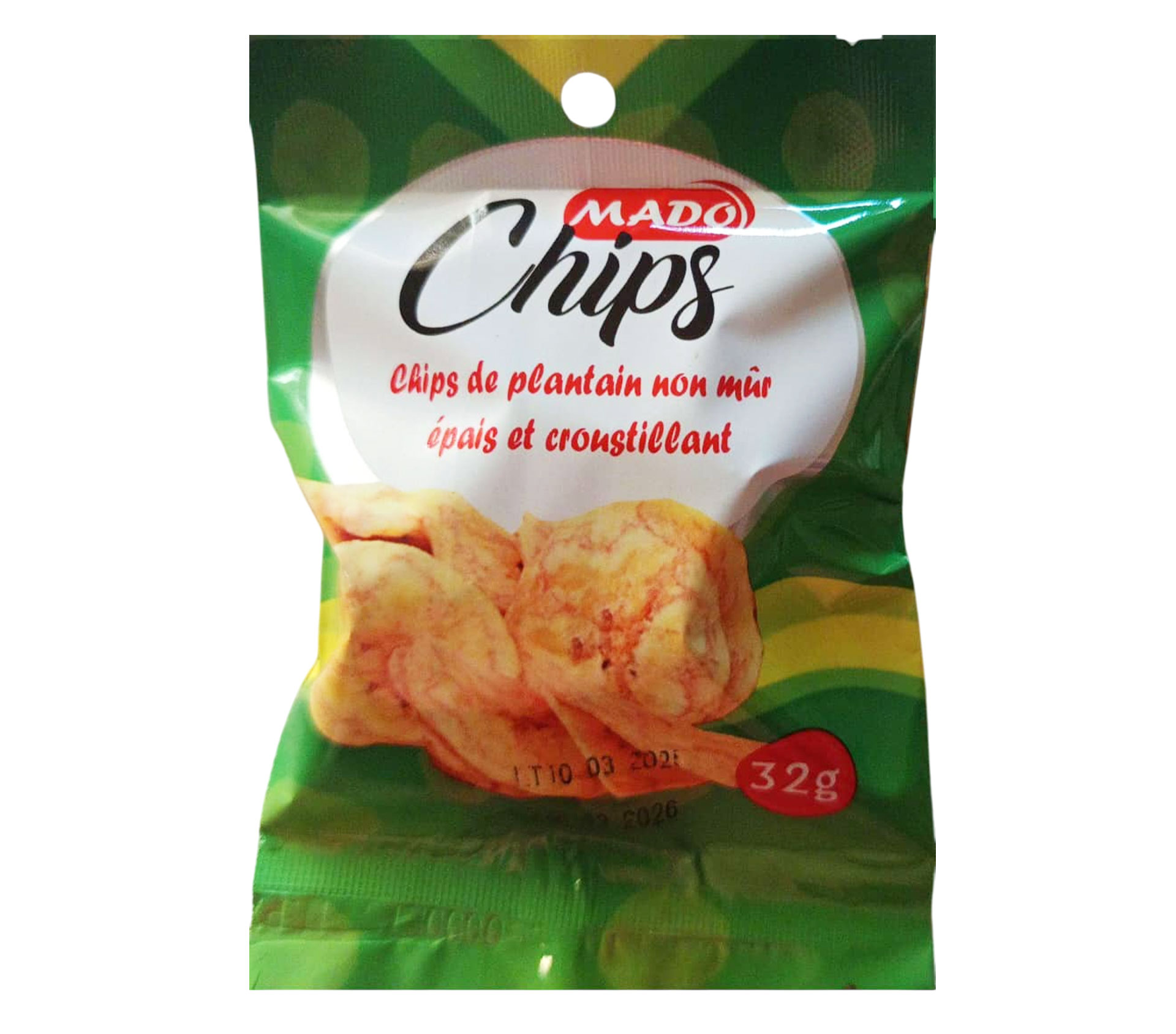 Mado Chips Chips De Plantain Non Mur 32 gram – GTIN 6177000002991