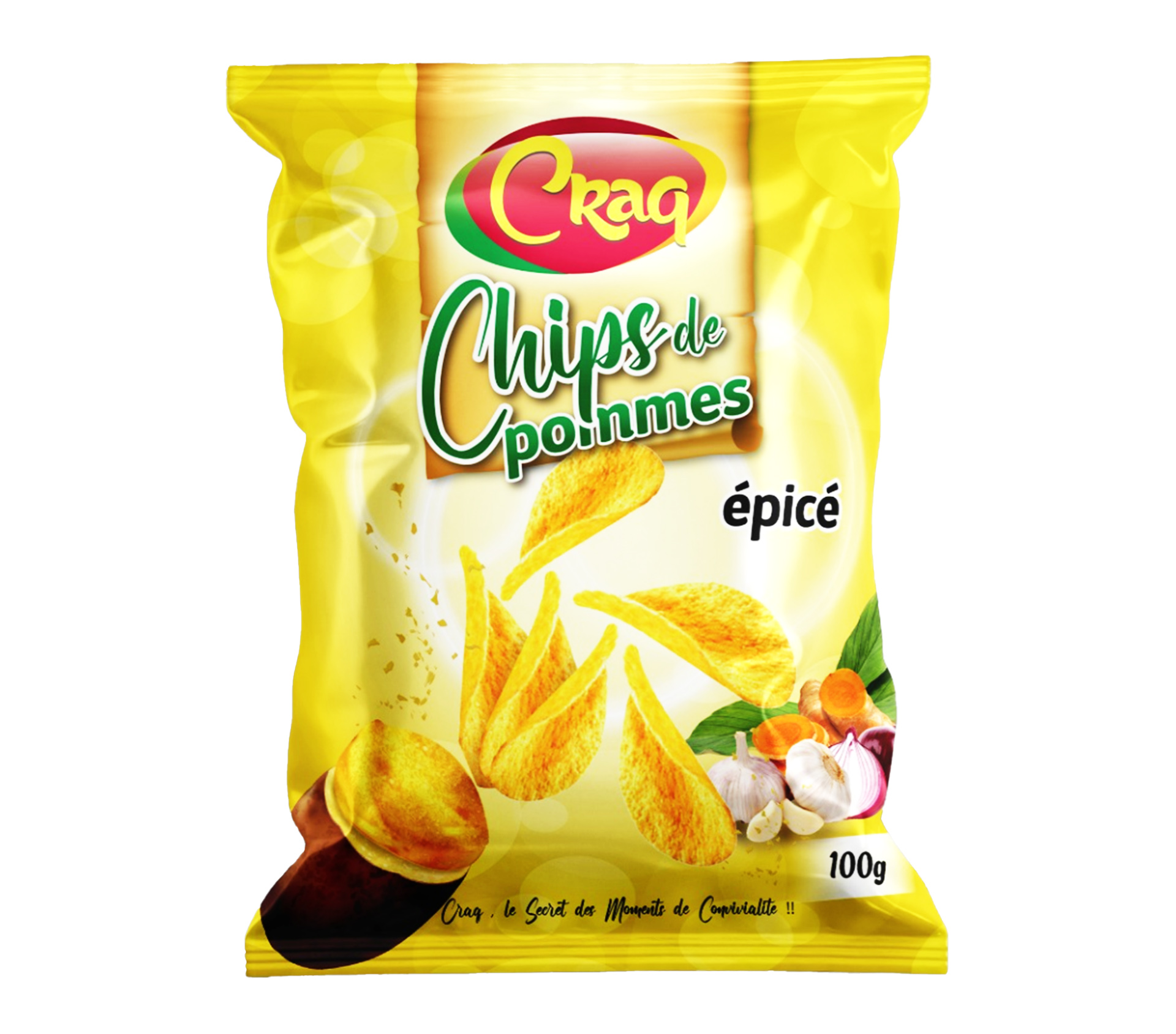 Craq Chips De Pomme De Terre Épice Pimenté 100 Gram – GTIN 6177000012761