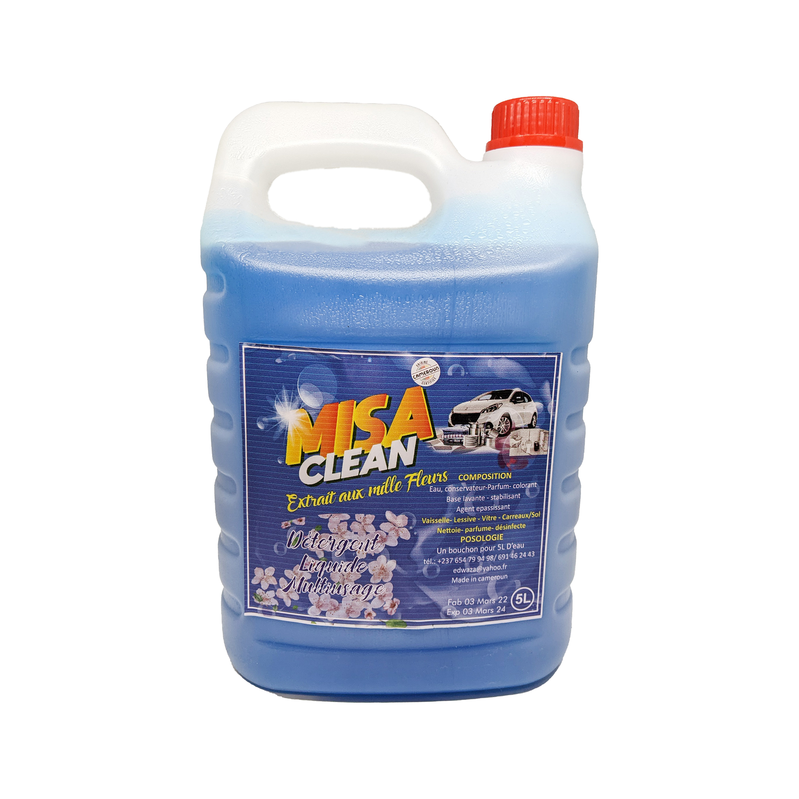 MISACLEAN Détergent Liquide Fleurs 5 Litre – GTIN 6174000098313