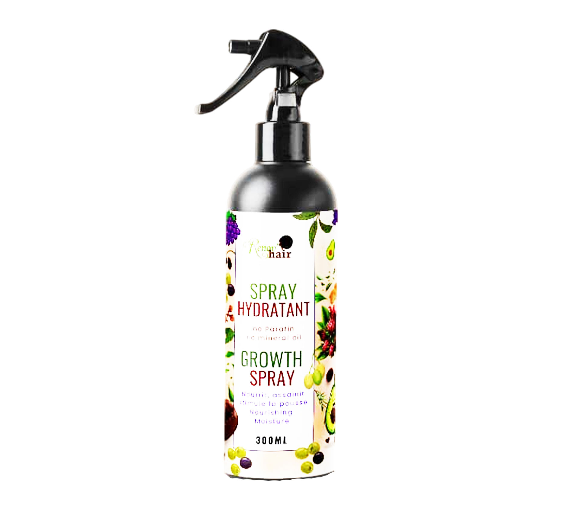 renov'hair Spray Hydratant pour cheveux Solution aqueuse hydratante et fortifiante 300 gram – GTIN 6176000110682