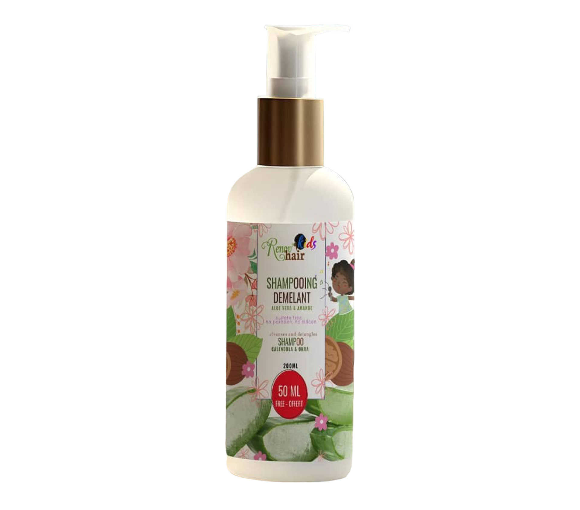renov'hair Shampooing Démêlant Amande douce & Aloe vera 250 millilitre – GTIN 6176000133025