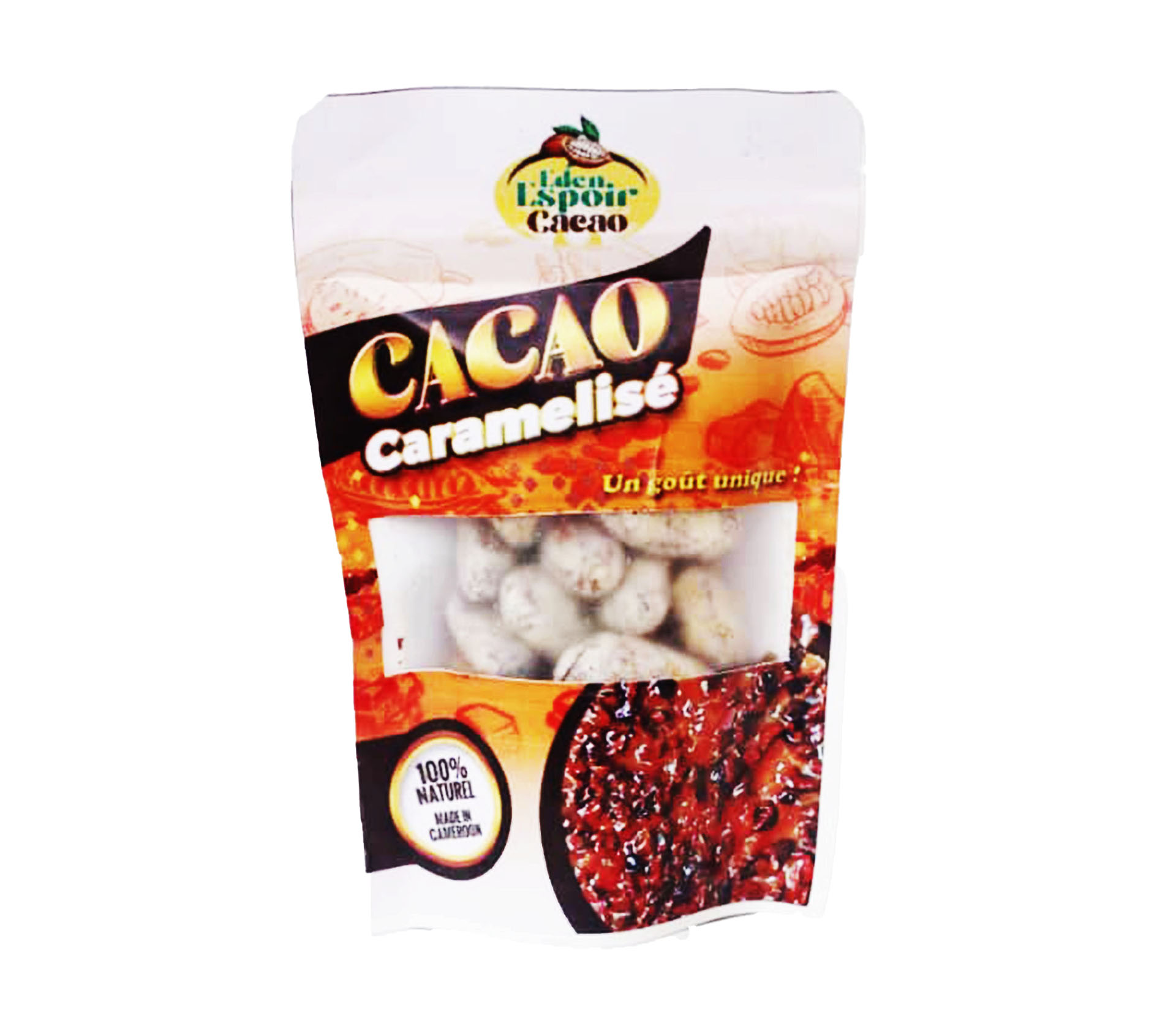Eden Espoir Cacao Cacao caramélisé Caramel de cacao Fèves de cacao enrobé de 90 Gram – GTIN 6176000089520