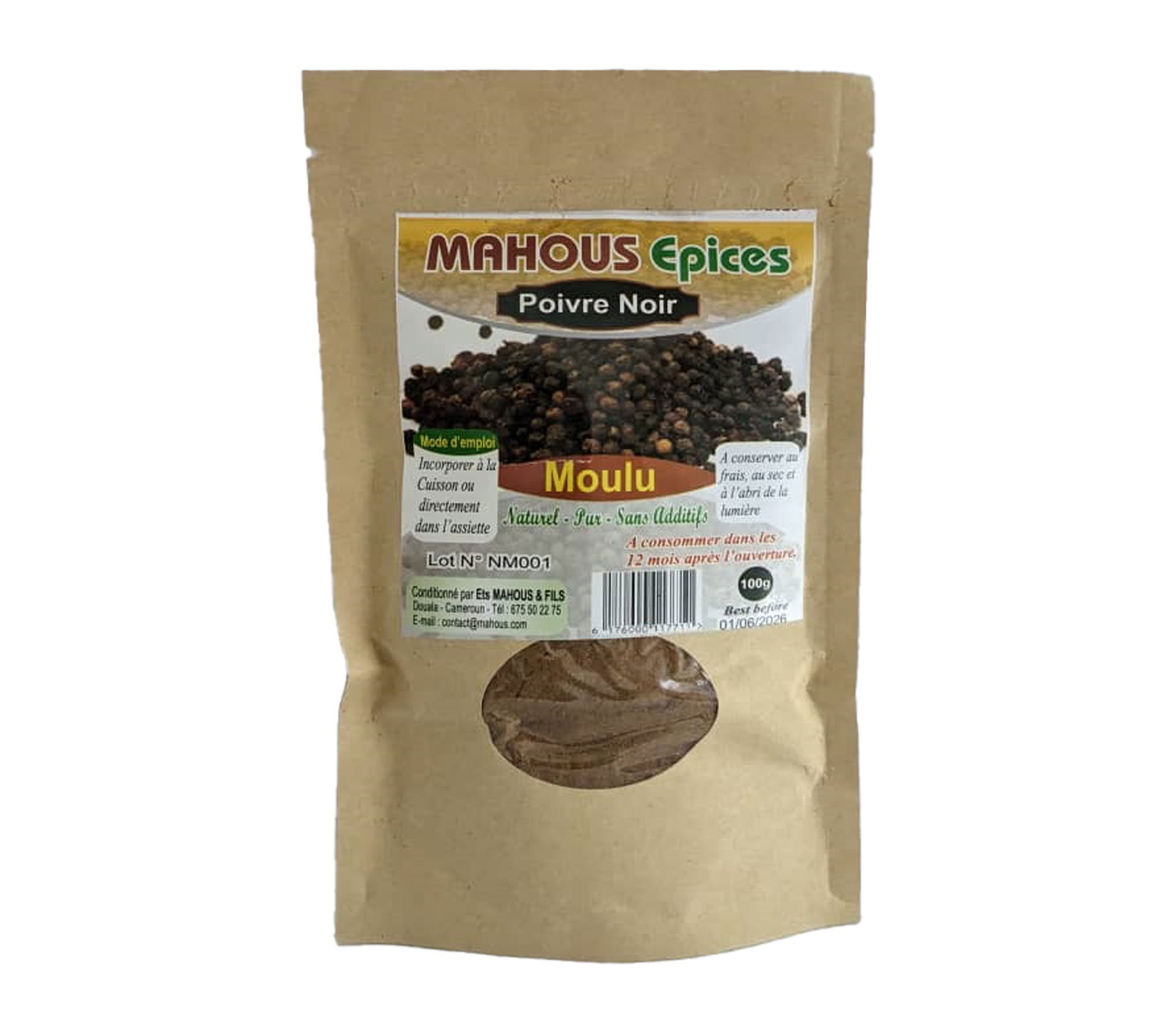 MAHOUS Poivre Noire Moulu 100 Gram – GTIN 6176000117711