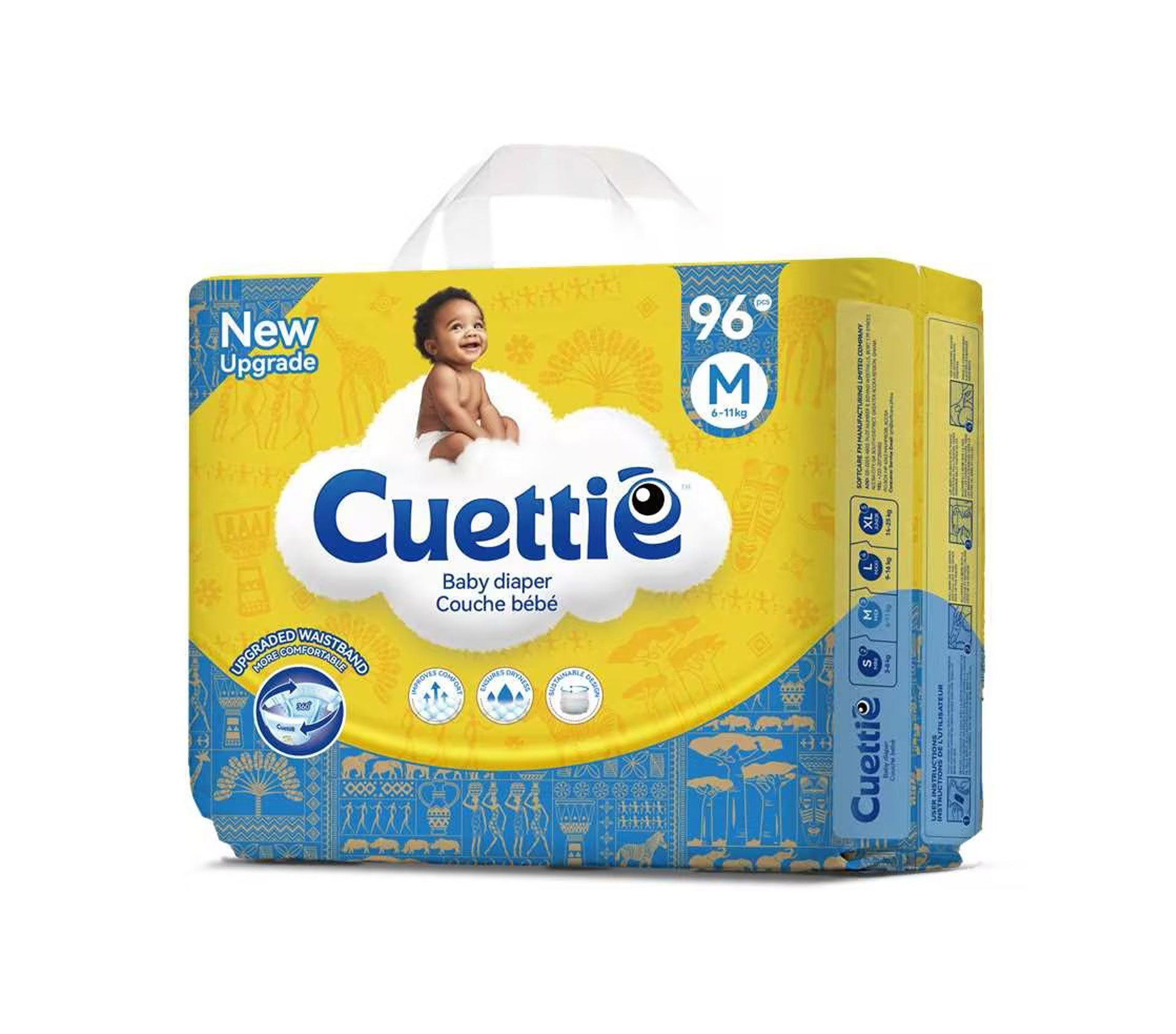 CUETTIE BABY DIAPER Size M 96 Piece – GTIN 6176000068891