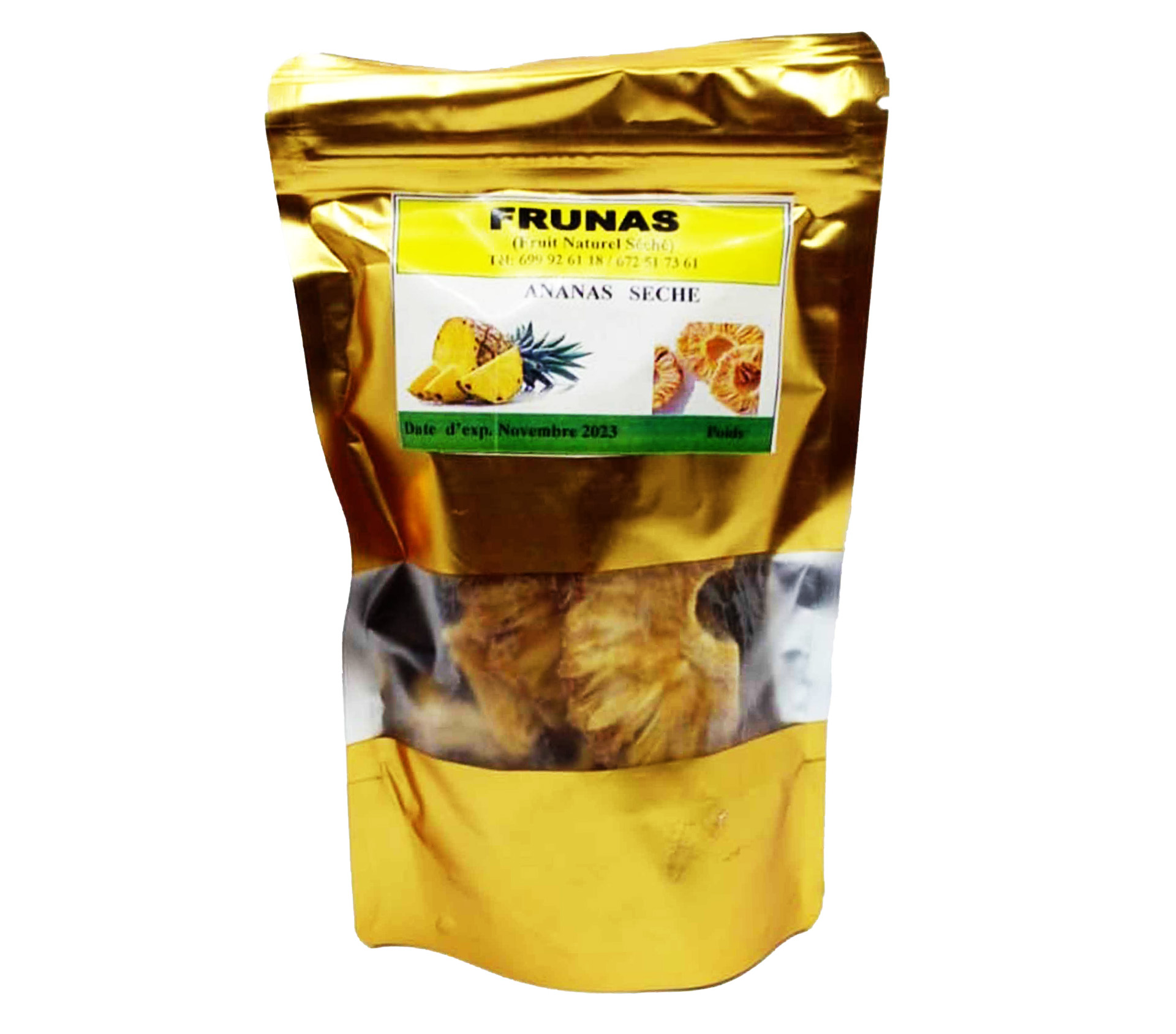 FRUNAS Fruit Ananas séché 100 Gram – GTIN 6176000088233