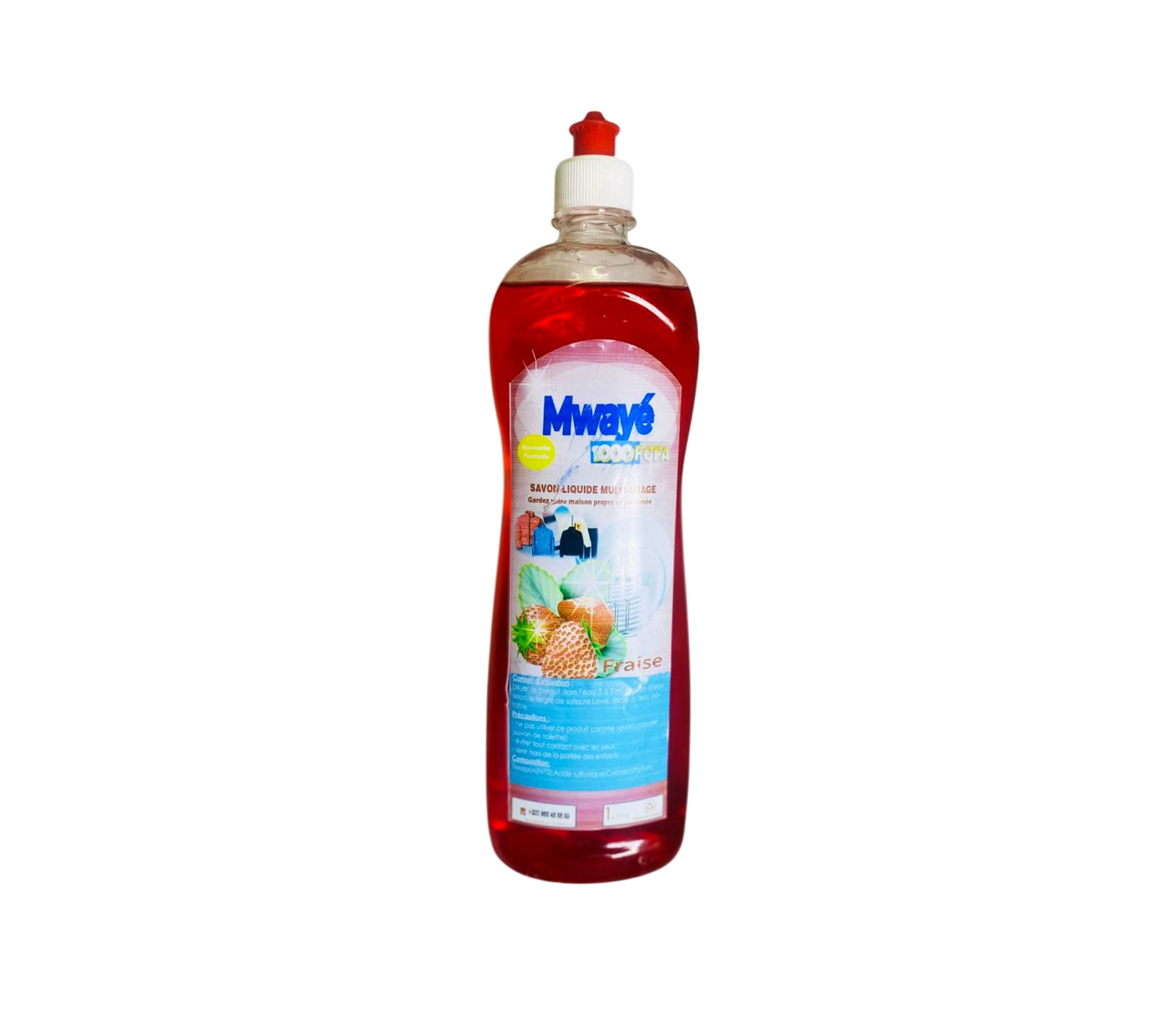 MWAYE Savon Liquide Multi-Usage À Base De Fraise 1 Litre – GTIN 6176000139928