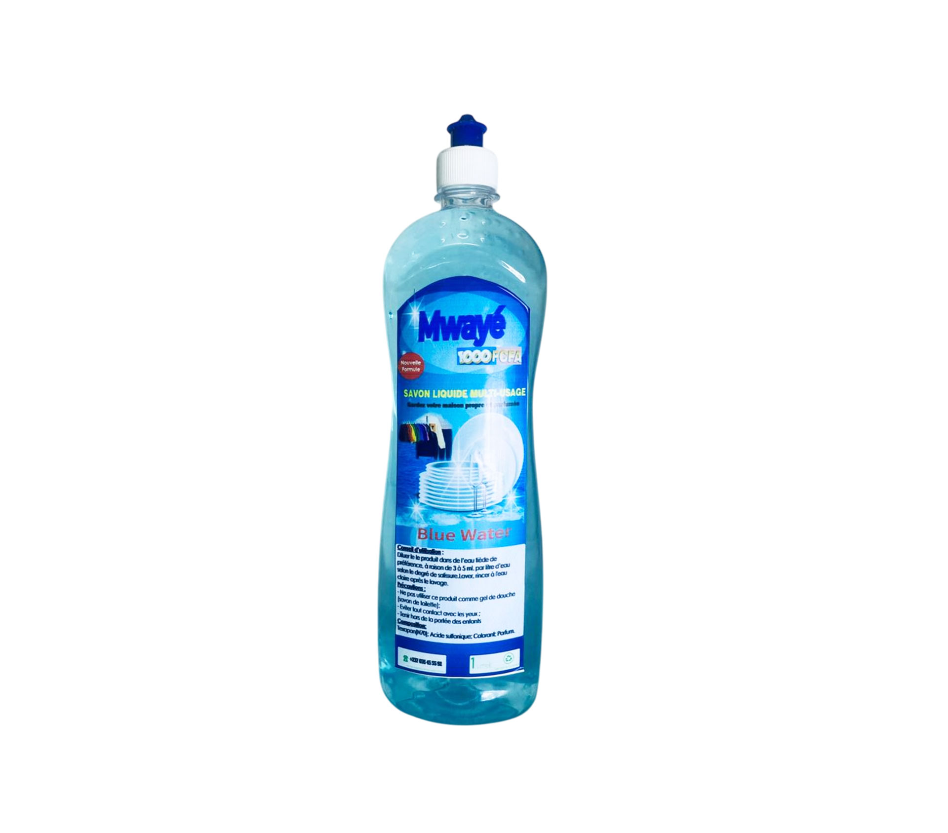 MWAYE Savon Liquide Multi-Usage À Base De Blue Water 1 Litre – GTIN 6176000139942