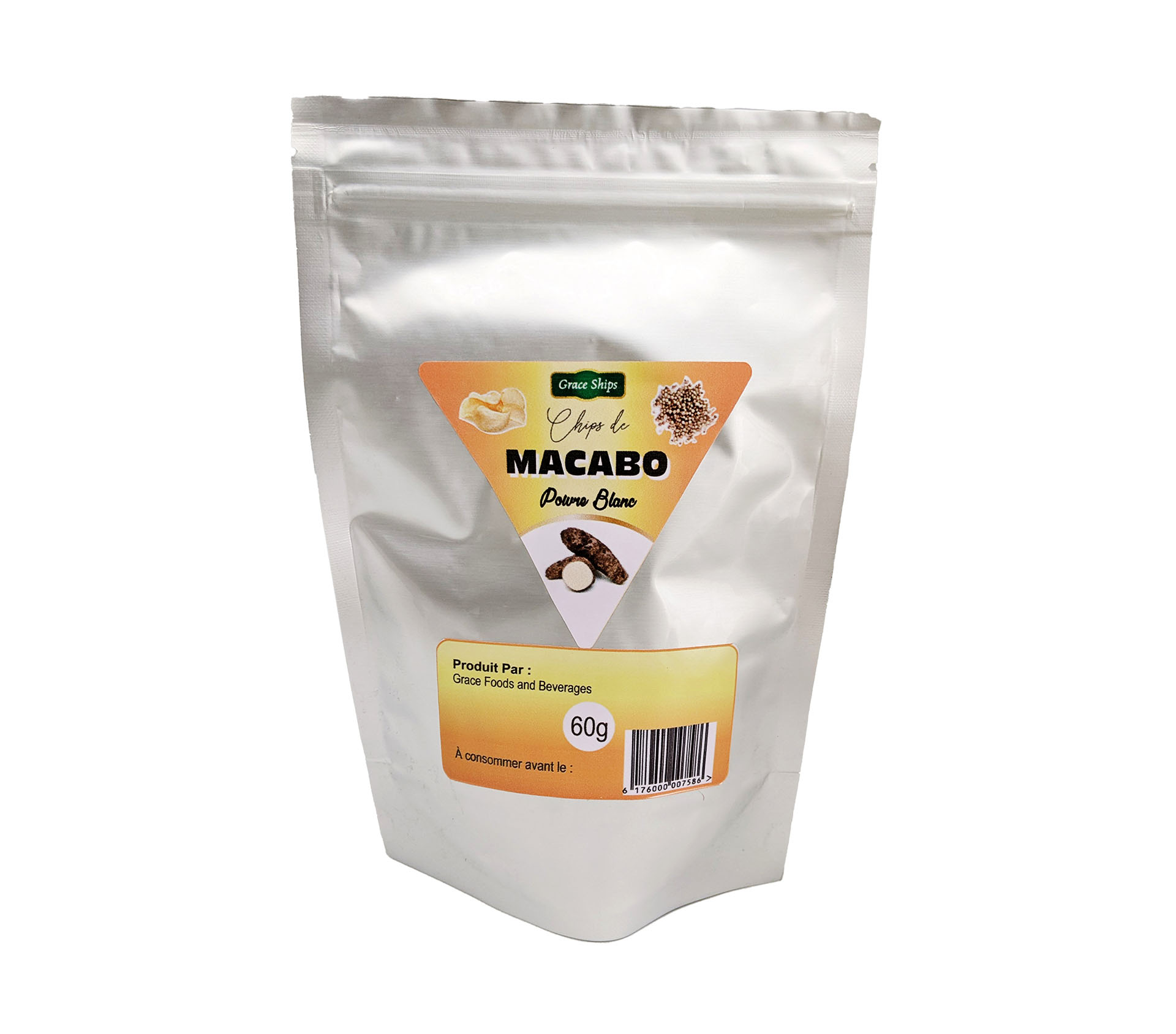 Grace Chips Chips De Macabo Poivre Blanc 60 Gram – GTIN 6176000007586