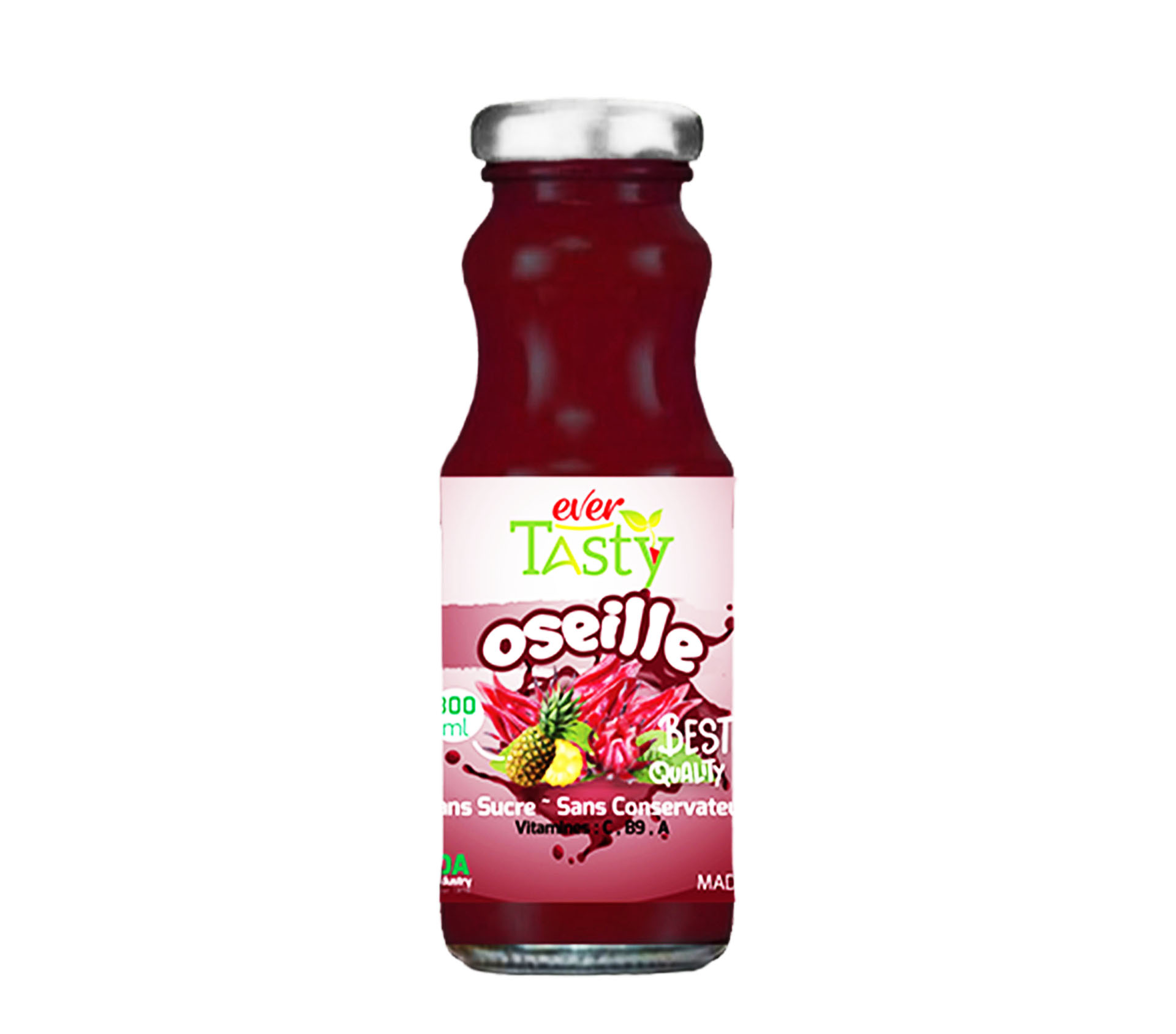 EverTasty EverTasty Oseille Jus de fruits naturel d'Oseille (Hibiscus) 300 Millilitre – GTIN 6177000001109