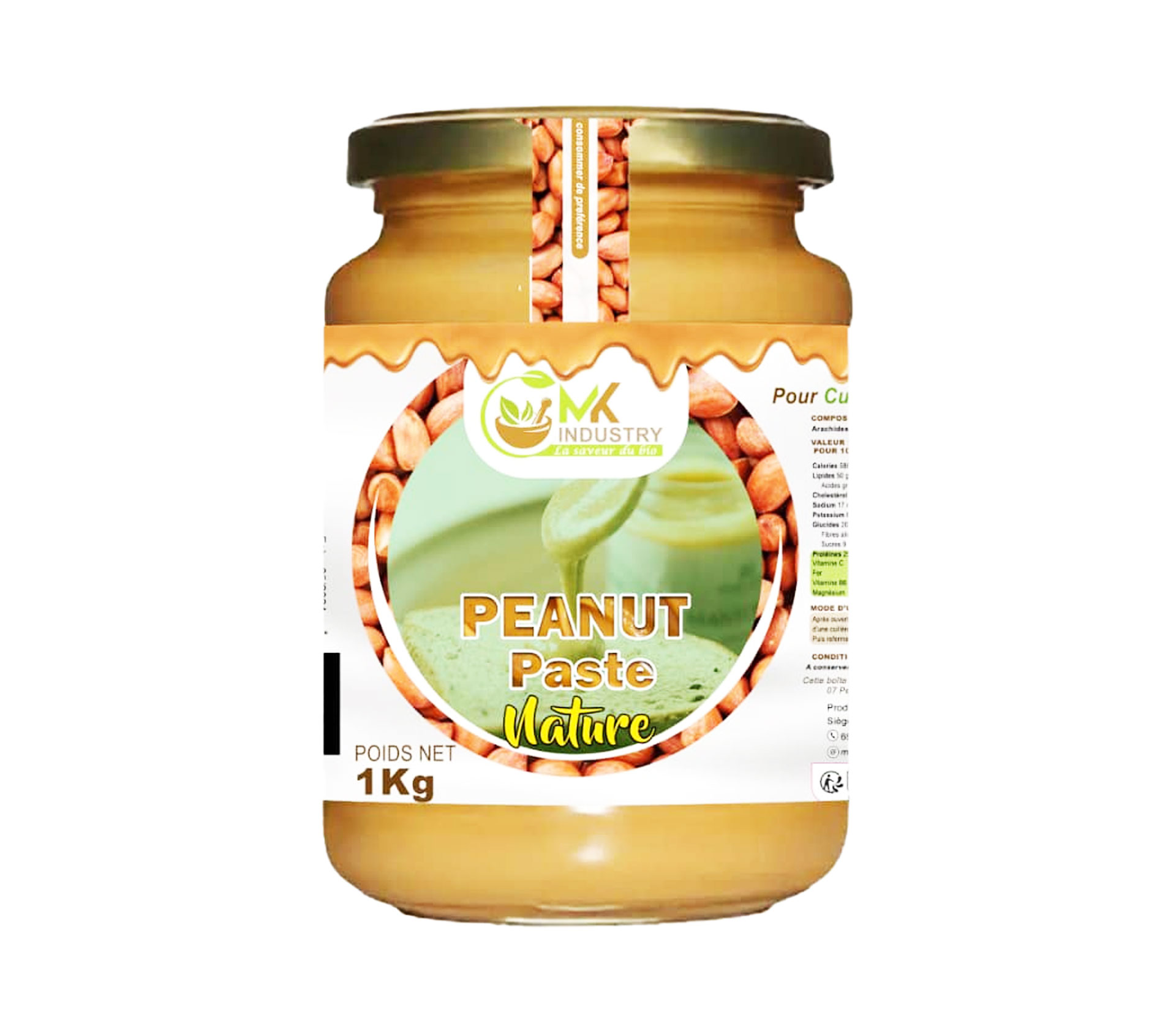 Mum's kitchen Pâte d'arachide Nature 1 kilogram – GTIN 6176000038559