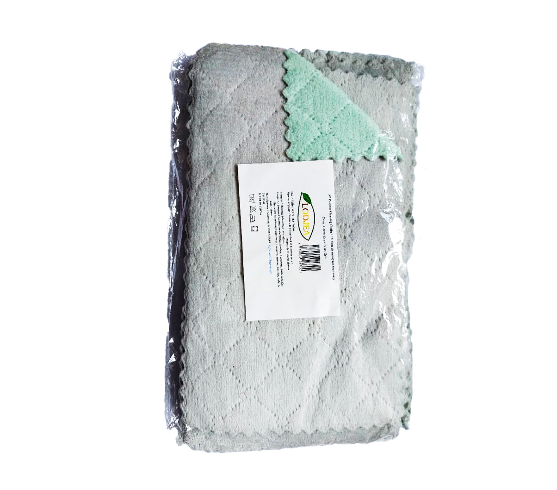 LODJEA Chiffon De Nettoyage Tout Usage green-gray 16* 27 12 Piece – GTIN 6176000126300