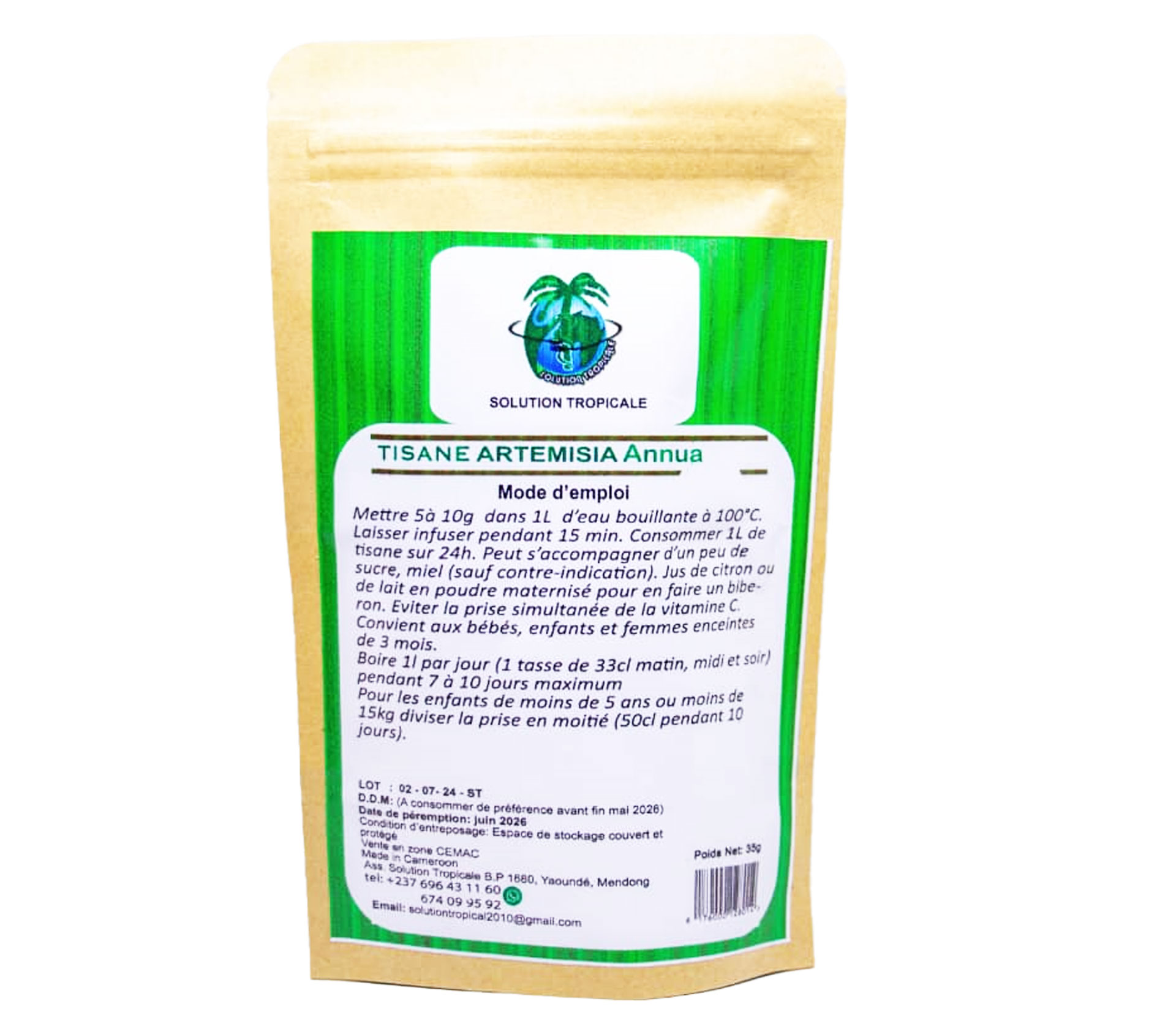 SOLUTION TROPICALE ARTEMISIA ANNUA Thé 35 Gram – GTIN 6176000128014