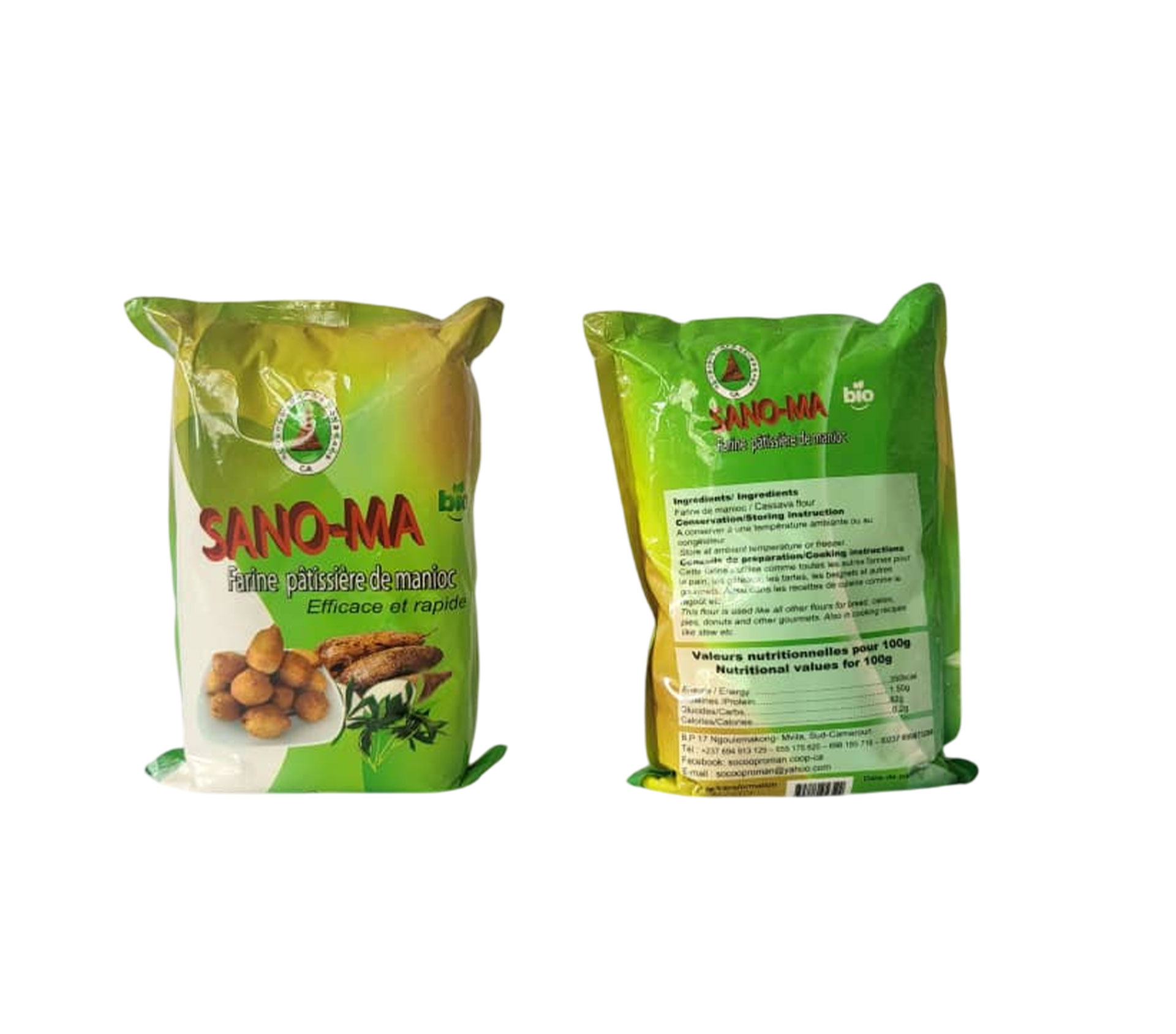 SANO-MA Farine Pâtissière De Manioc Et Panifiable 1 Kilogram – GTIN 6176000139218