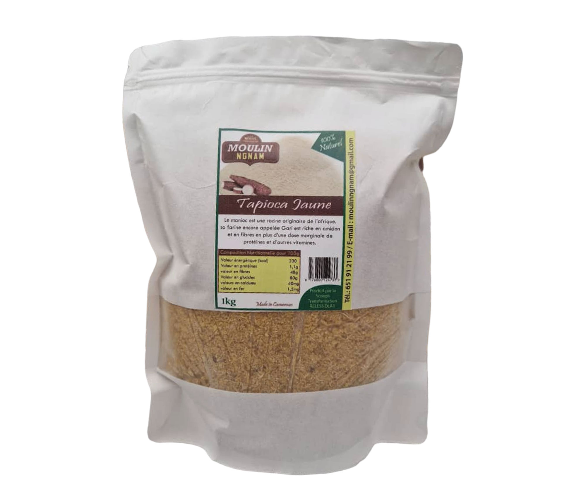 MOULIN NGNAM Tapioca Jaune 1 kilogram – GTIN 6176000124733