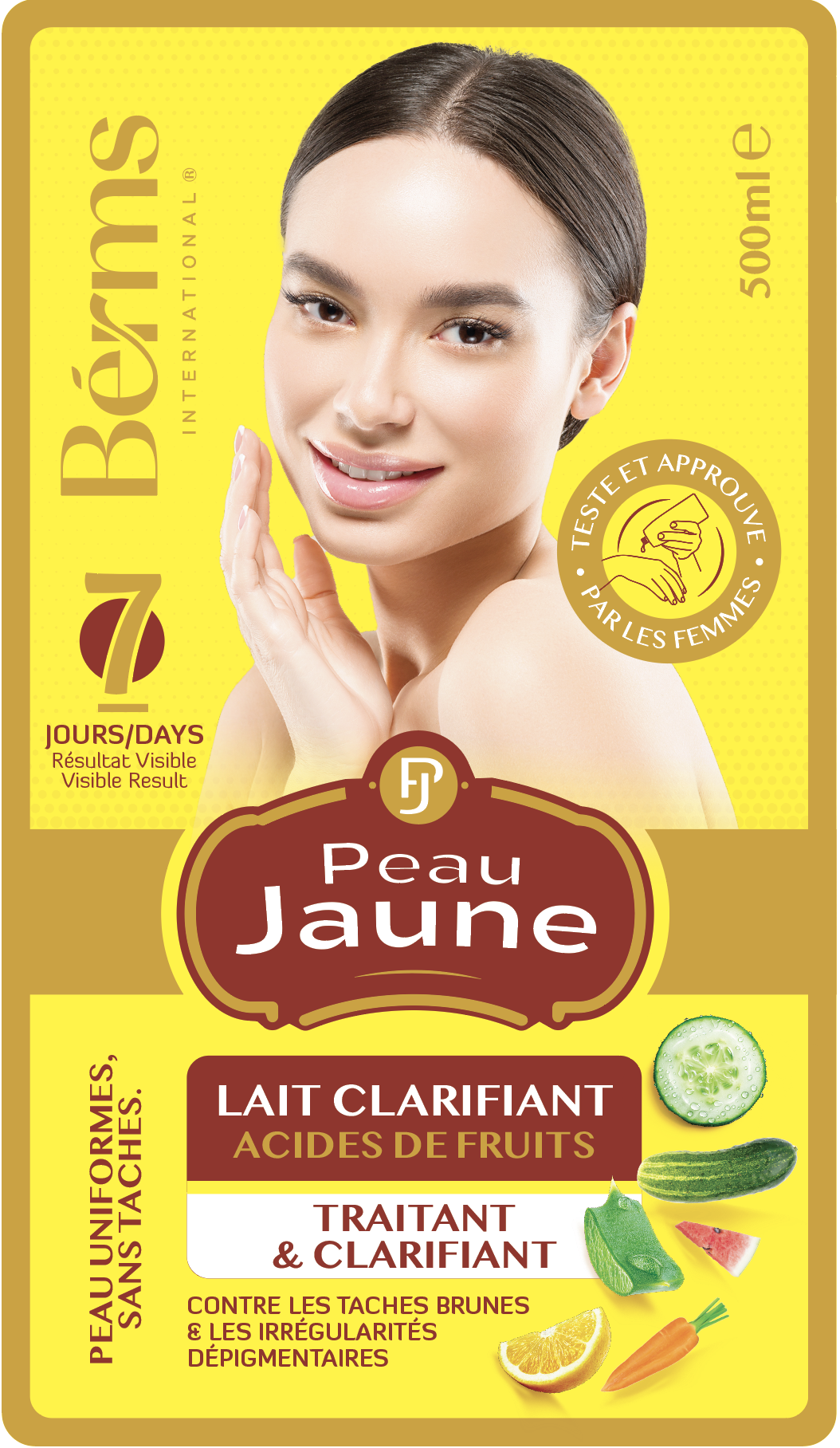 PEAU JAUNE Peau Jaune Lait Clarifiant aux Acides Fruits Traitant et Clarifiant 500 millilitre – GTIN 6174000270108