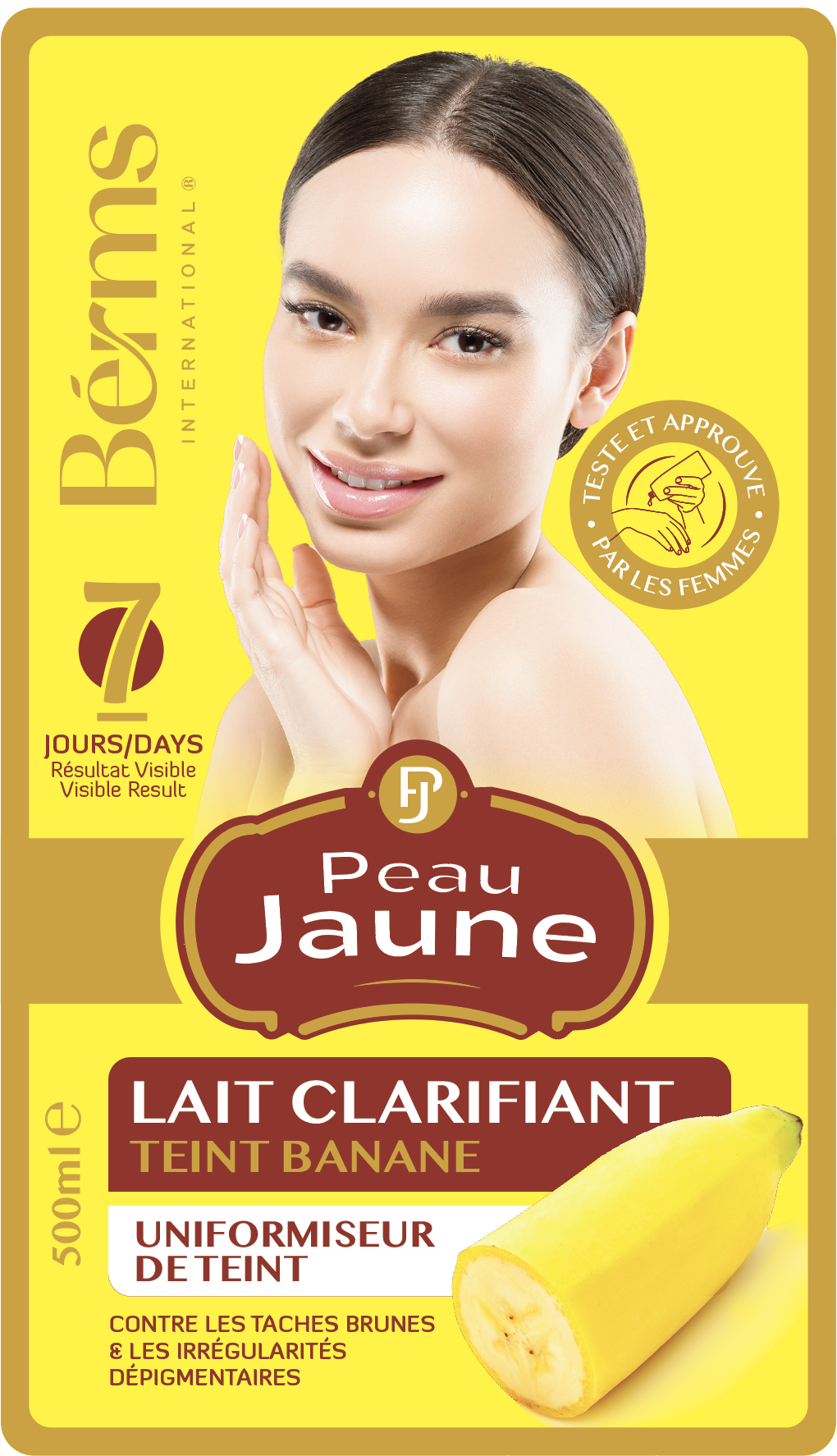 PEAU JAUNE PEAU JAUNE Peau Jaune Lait Clarifiant Teint Banane Uniformiseur de teint Uniformiseur de teint 500 millilitre – GTIN 6174000270153