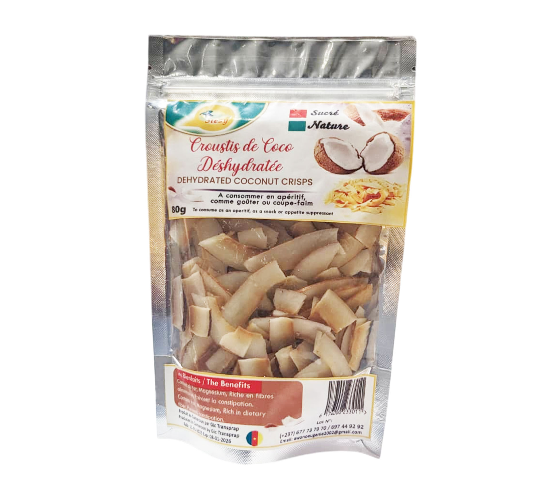 GIC MULTICHIM Croustis De Coco Déshydratée 80 gram – GTIN 6174000233011